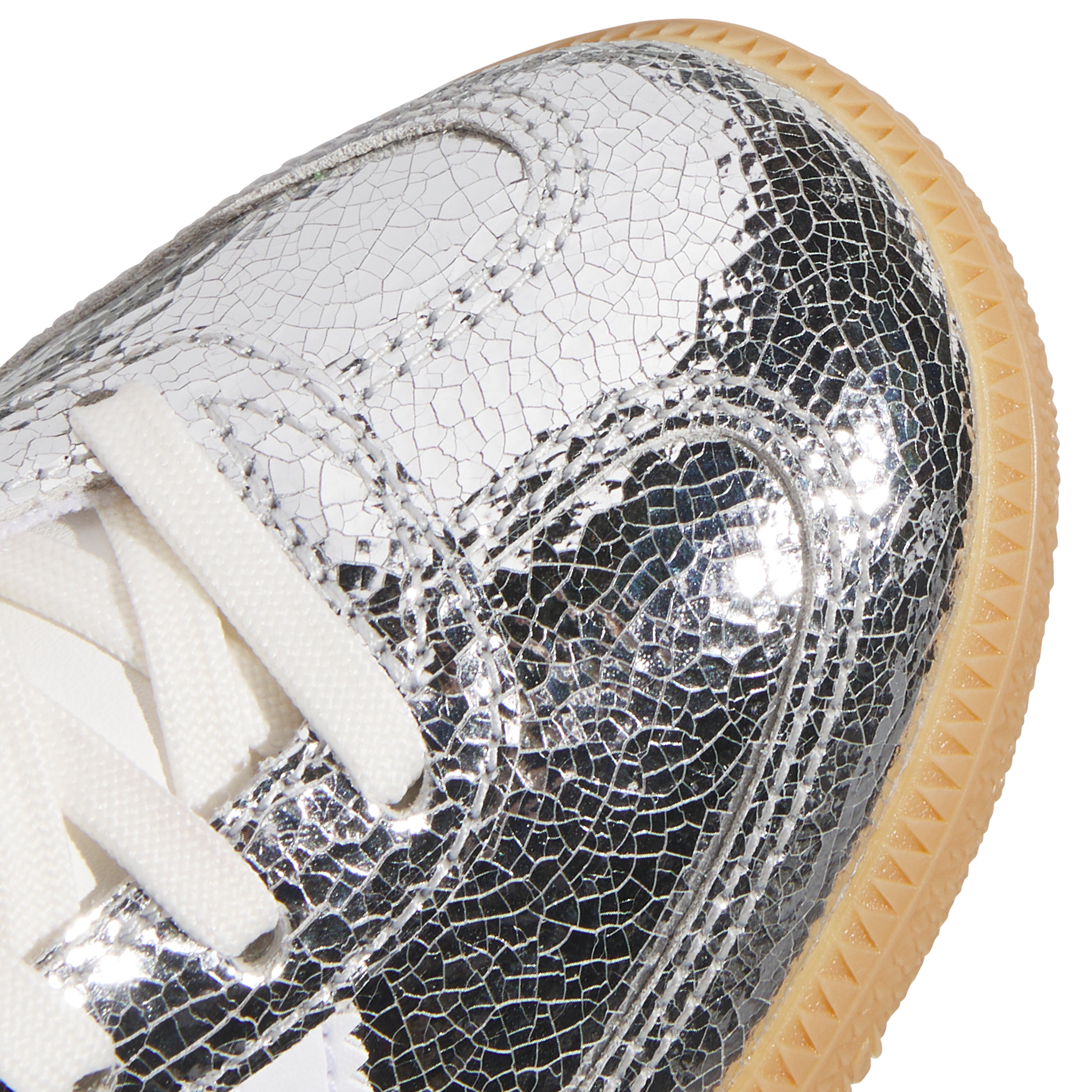 adidas Originals Samba OG "Silver Metallic/Core White" Preschool Girls' Shoe - METALLIC SILVER/WHITE Thumbnail View 8