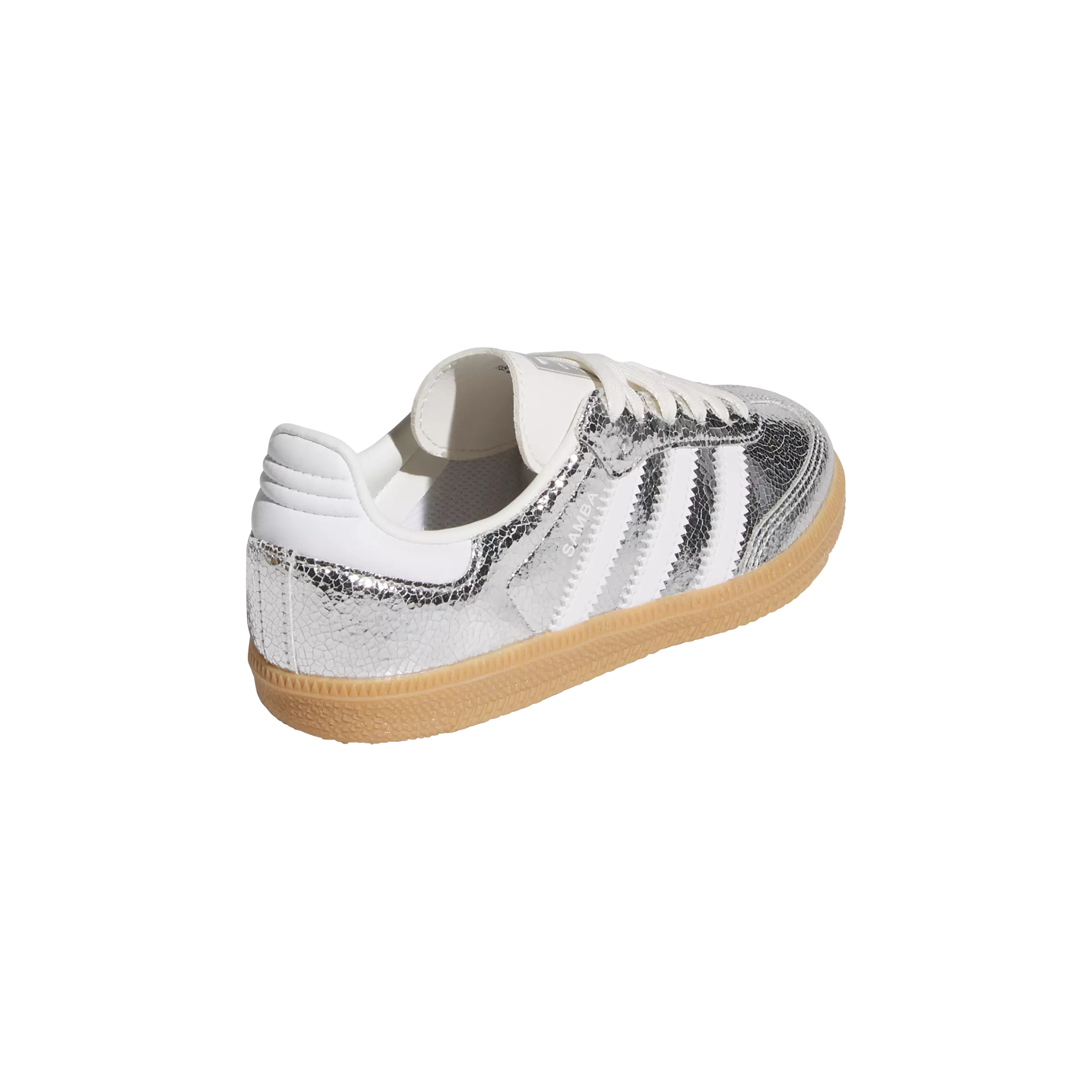 adidas Originals Samba OG "Silver Metallic/Core White" Preschool Girls' Shoe - METALLIC SILVER/WHITE