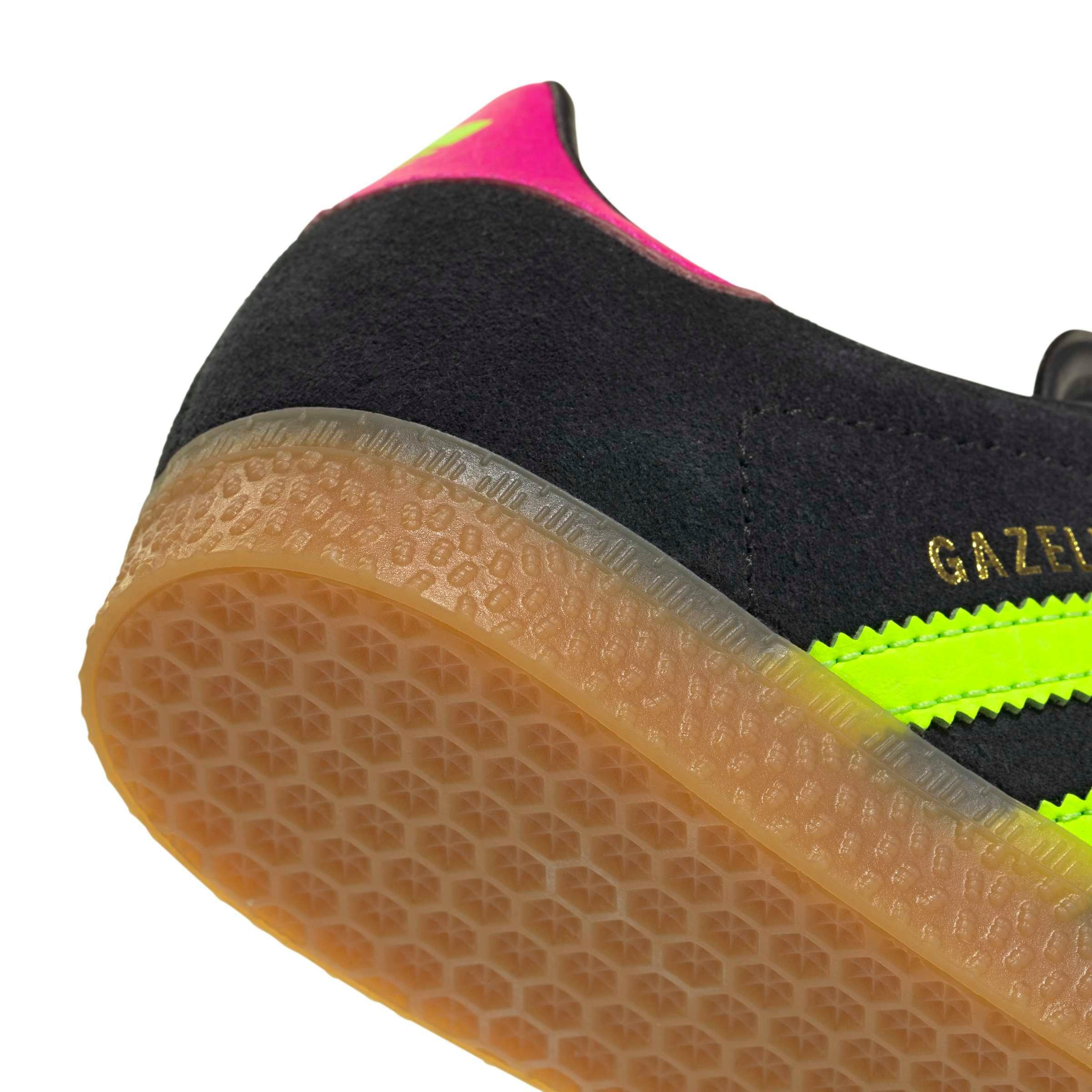 adidas Originals Gazelle Preschool Girls' "Core Black/Signal Green/Shock Pink" Shoe