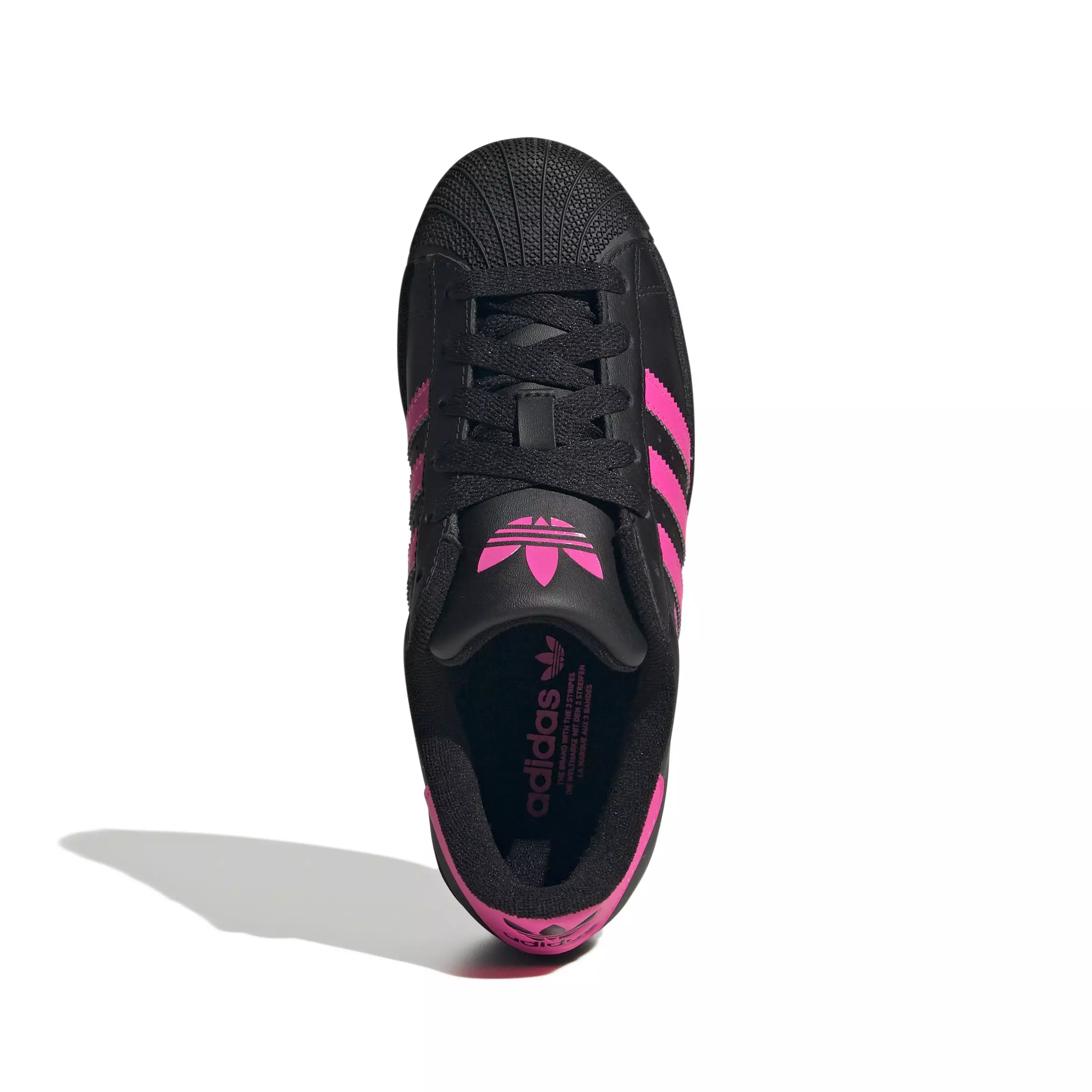 adidas Originals Superstar II "Core Black/Lucid Pink" Grade School Girls' Shoe - BLACK/PINK