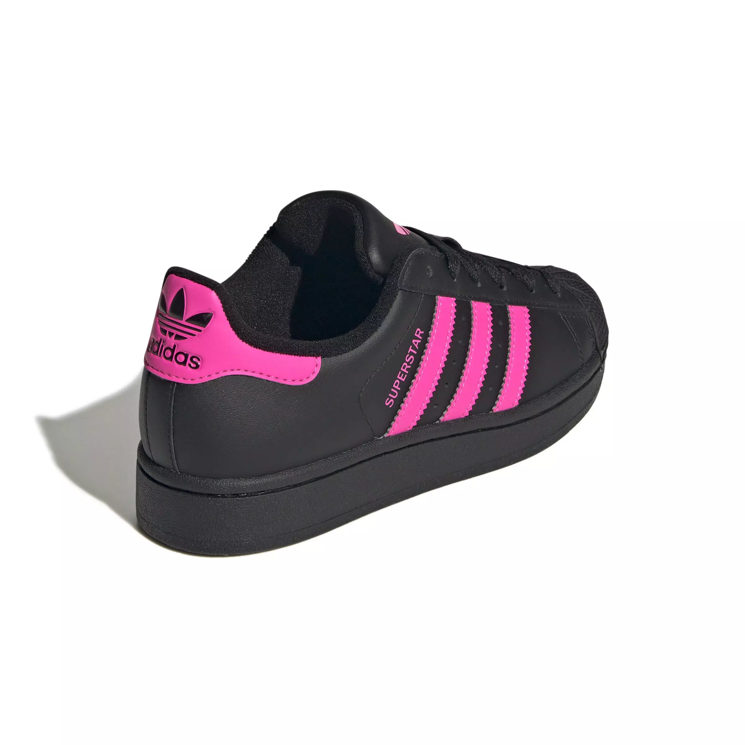 adidas Originals Superstar II "Core Black/Lucid Pink" Grade School Girls' Shoe - BLACK/PINK