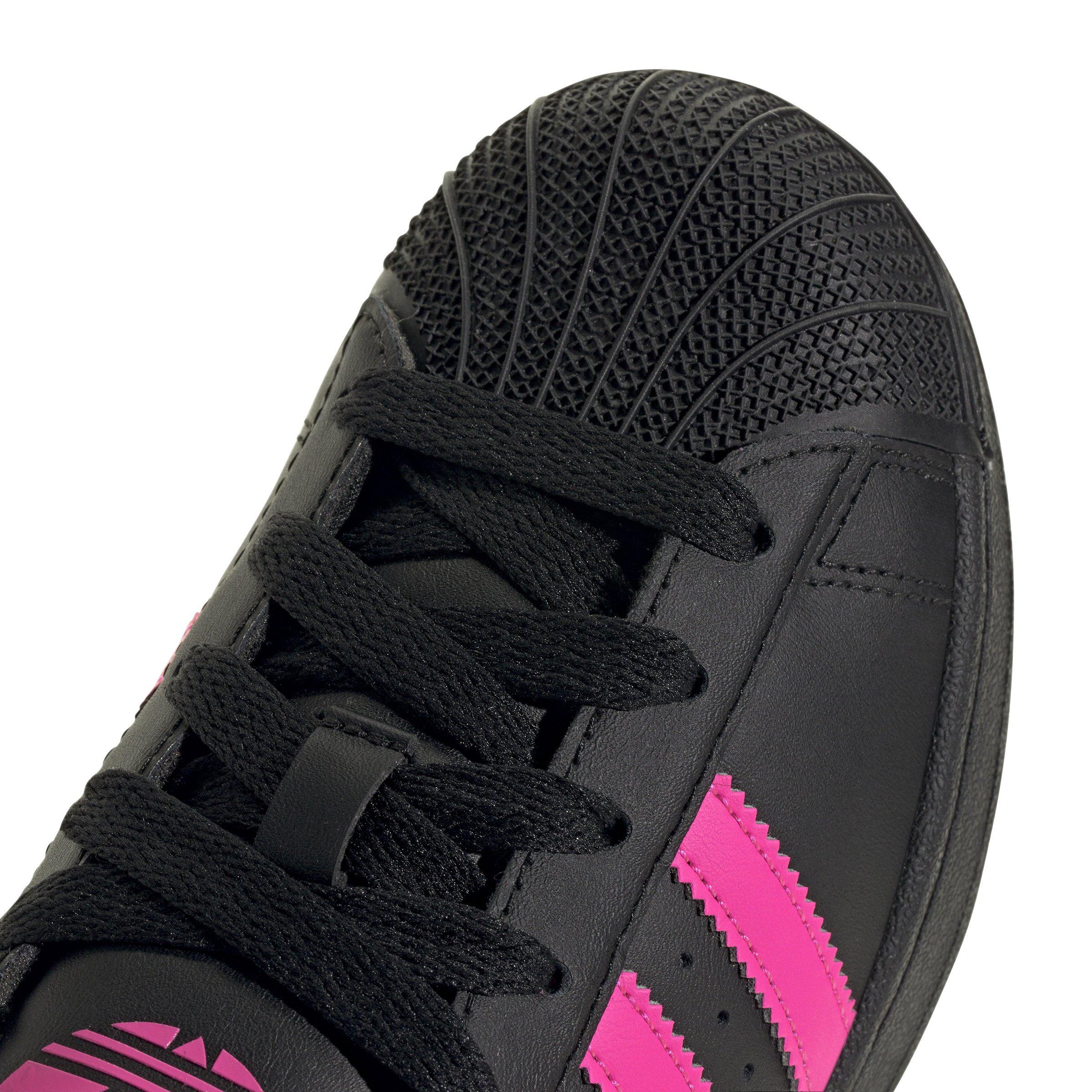 adidas Originals Superstar II Grade School Girls' "Core Black/Lucid Pink" Shoe