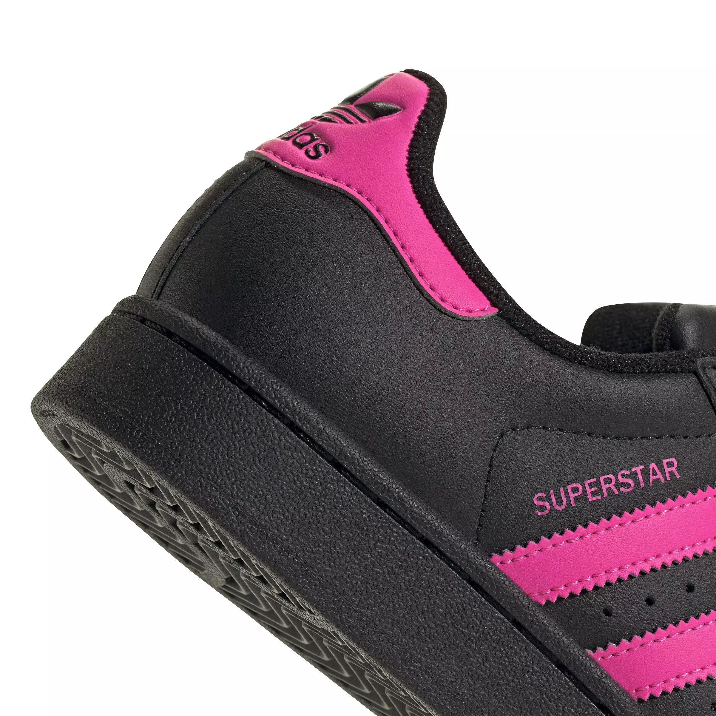 adidas Originals Superstar II "Core Black/Lucid Pink" Grade School Girls' Shoe - BLACK/PINK