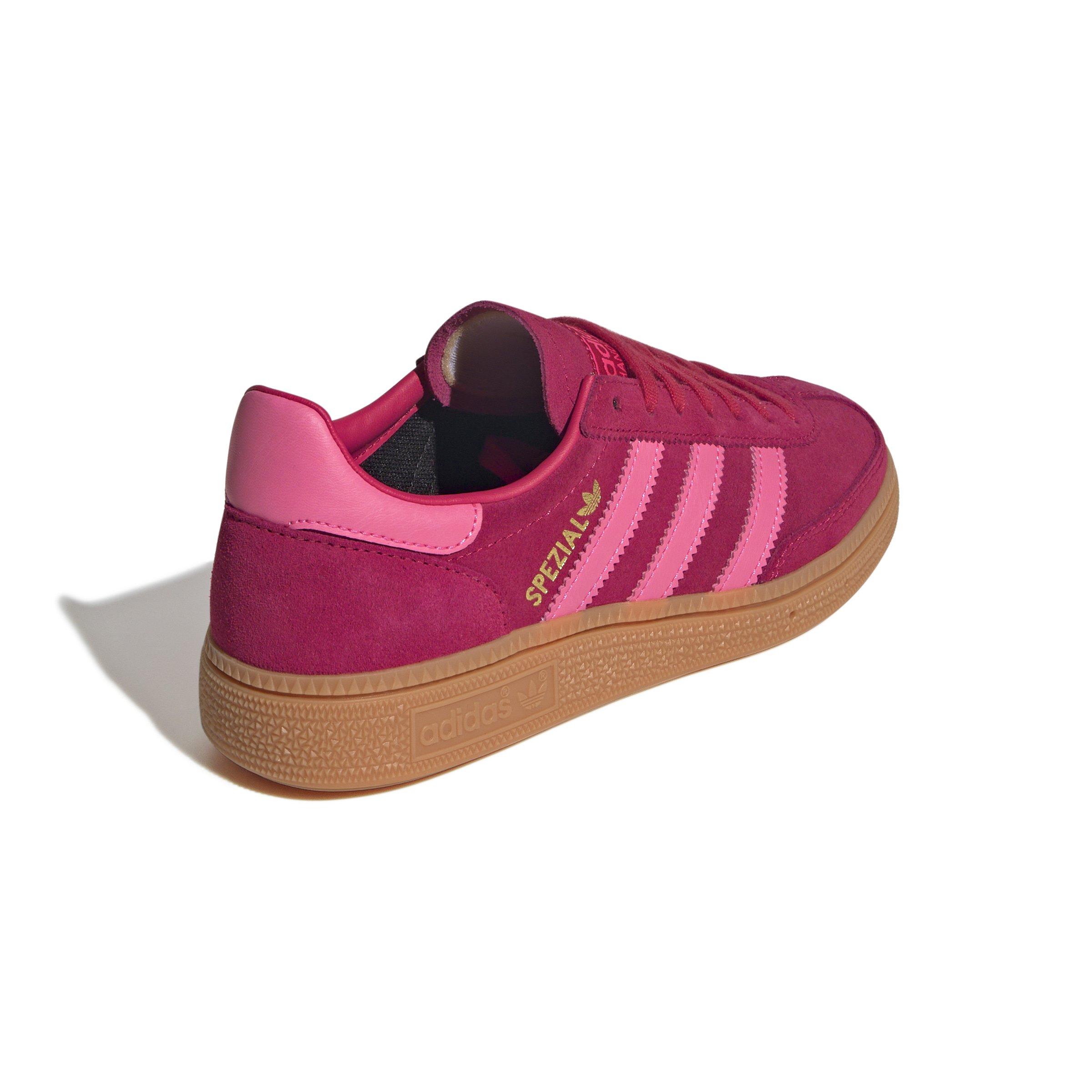 adidas Originals Handball Spezial Grade School Girls' "Ruby Red/Lucid Pink/Gum" Shoe