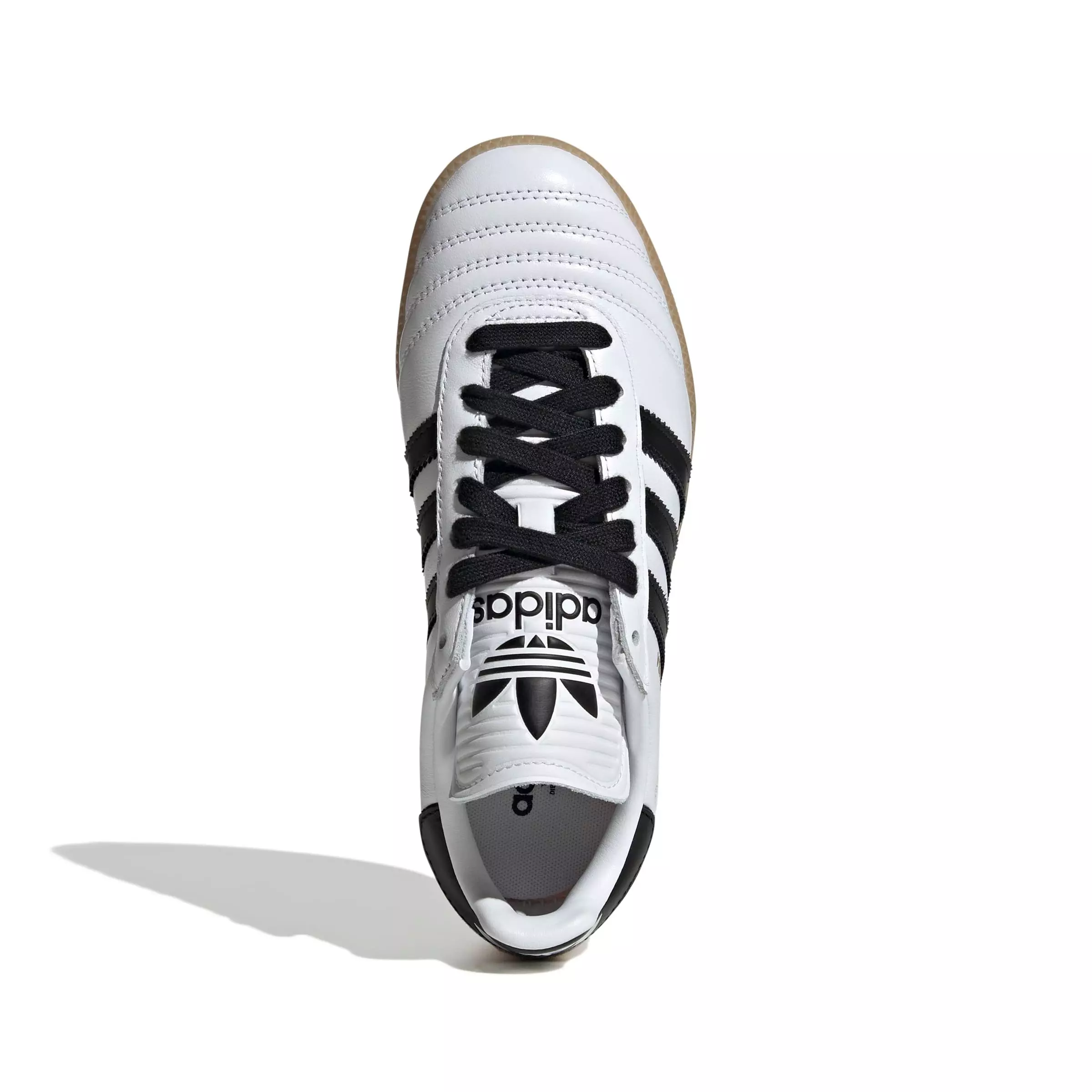 adidas Originals Samba JP "White/Core Black/Gum" Grade School Girls' Shoe - WHITE/PINK
