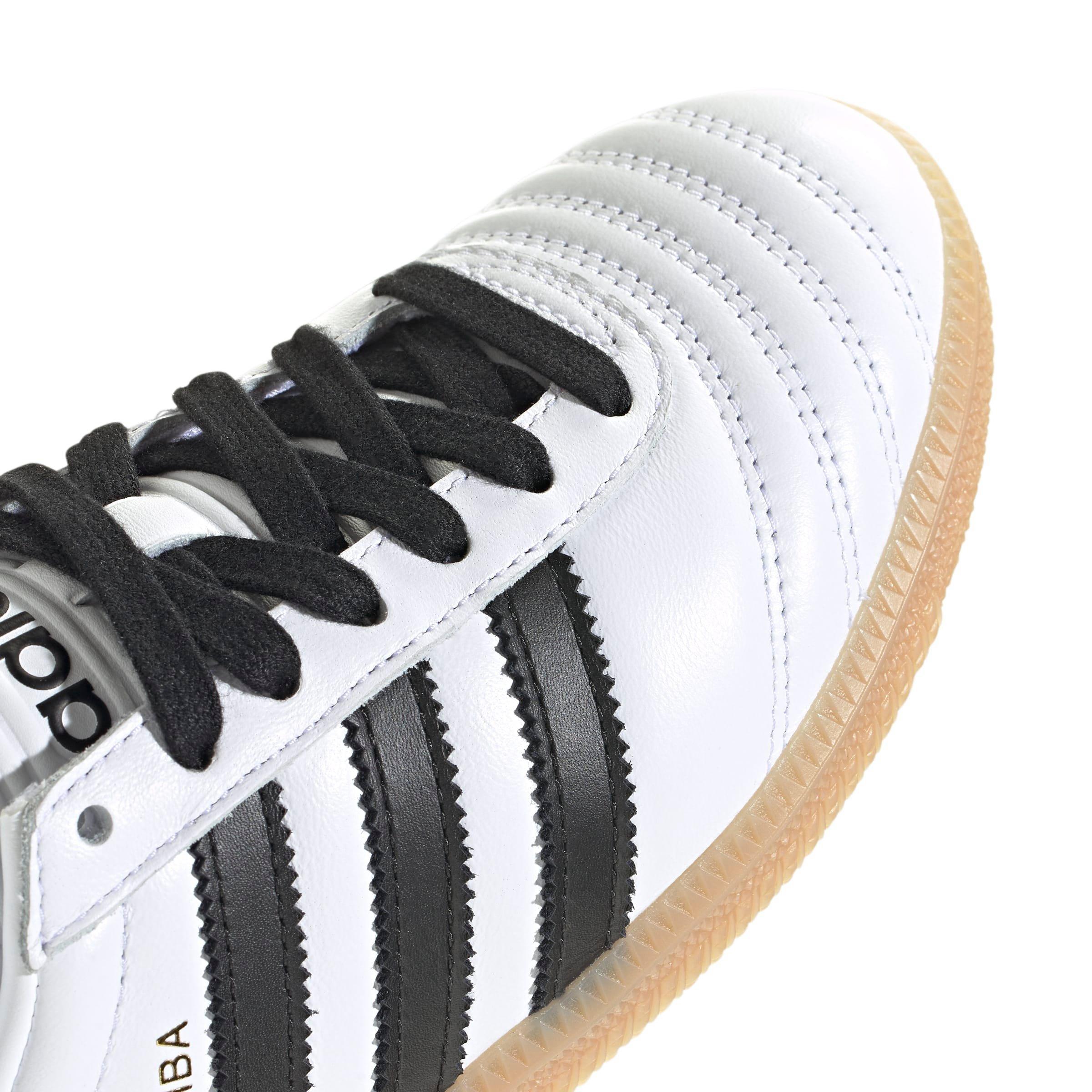 adidas Originals Samba JP Grade School Girls' "White/Core Black/Gum" Shoe​