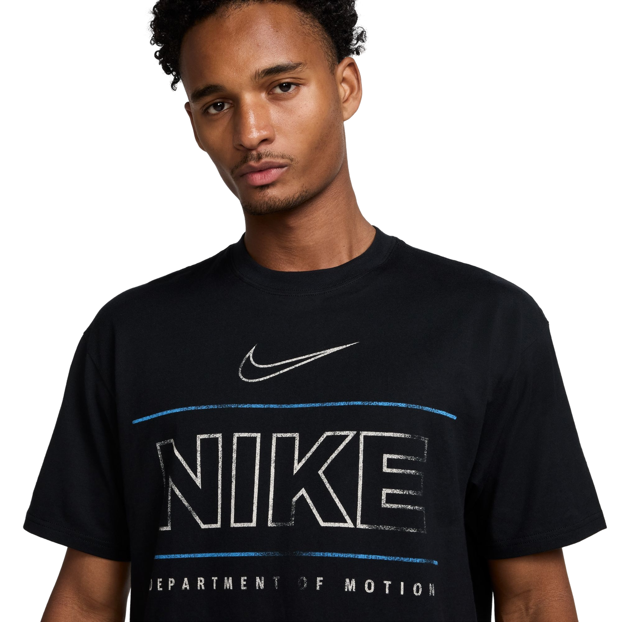 Nike Men's Sportswear Crop Tee - BLACK Thumbnail View 3