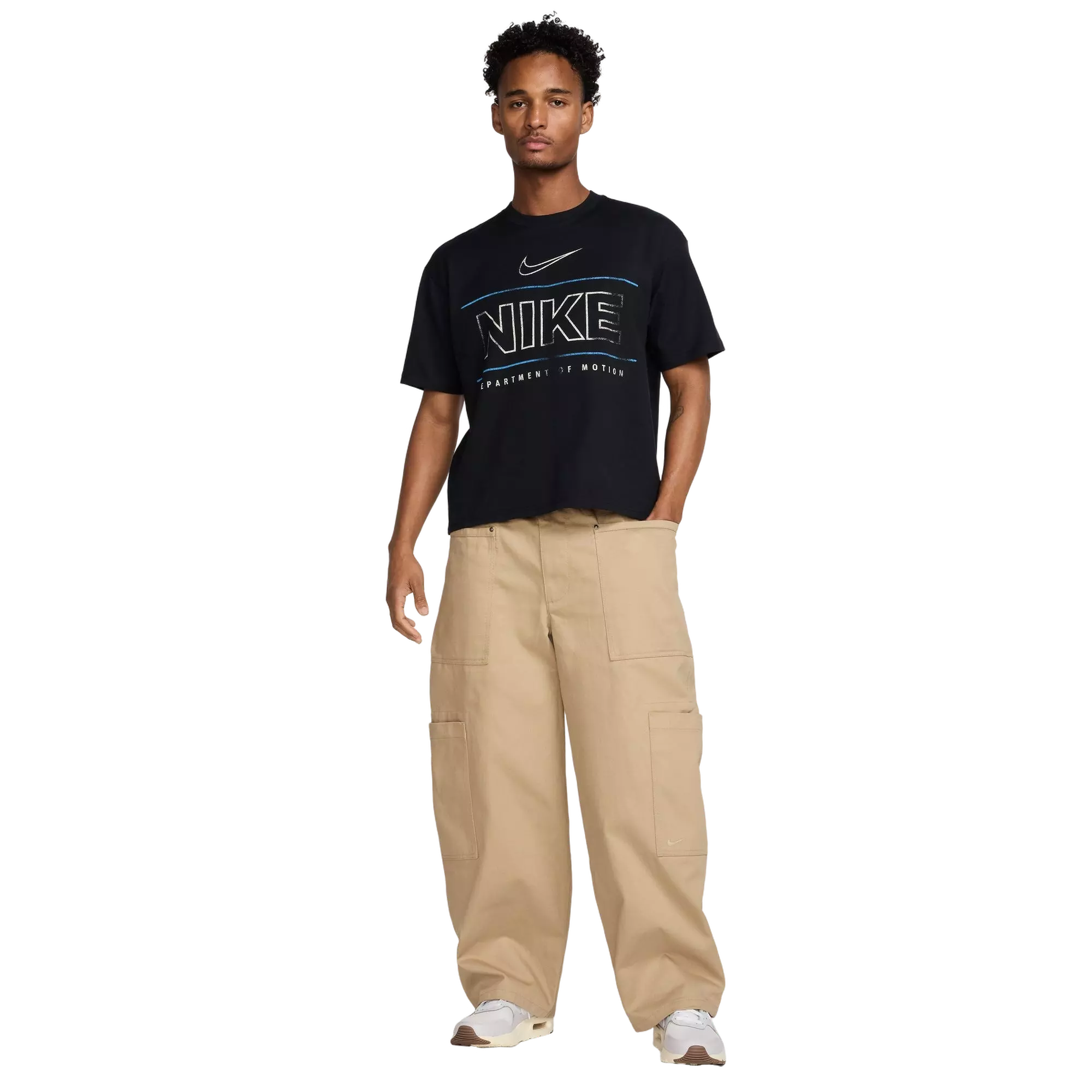 Nike Men's Sportswear Crop Tee - BLACK