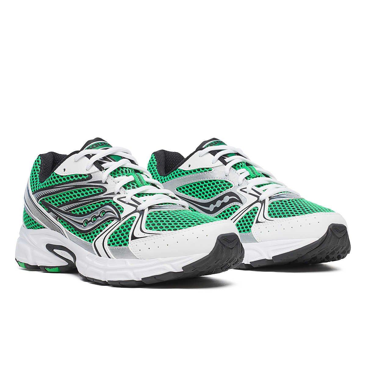 Saucony Ride Millenium "White/Green" Unisex Shoe - WHITE/GREEN Thumbnail View 3