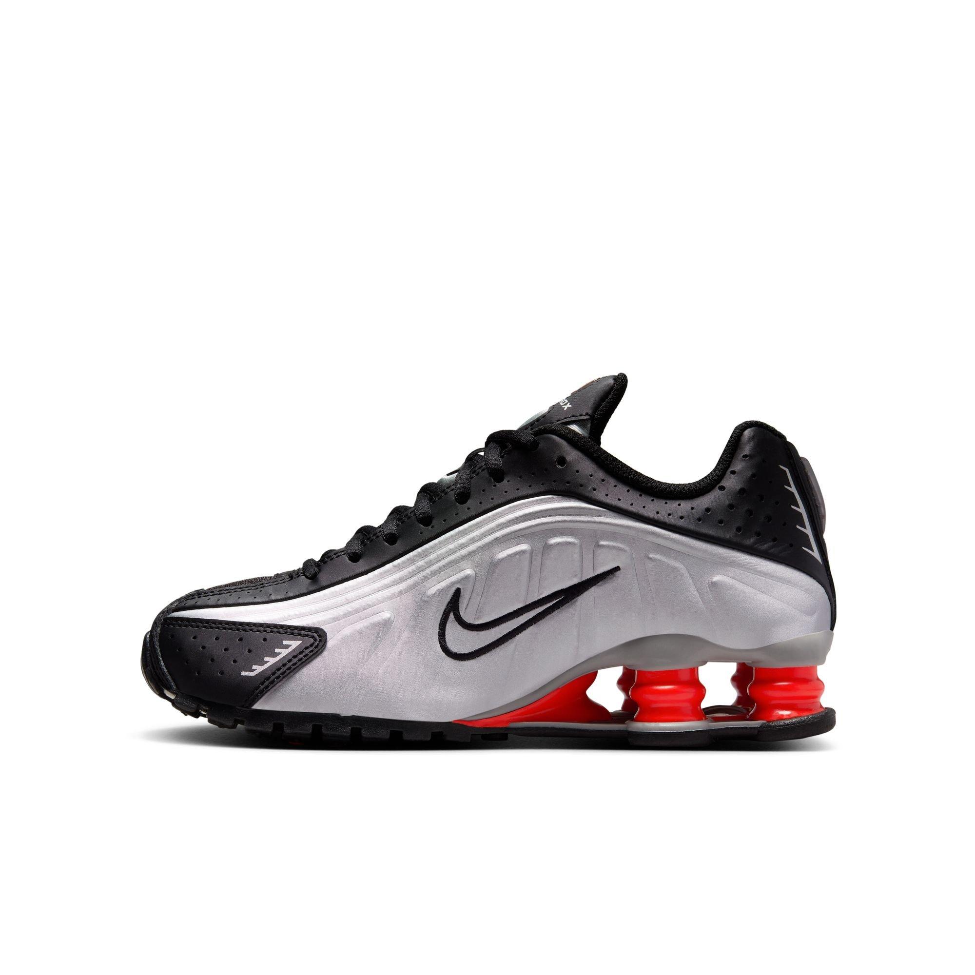 Nike Shox R4 Grade School Boys' "Metallic Silver/Black" Shoe