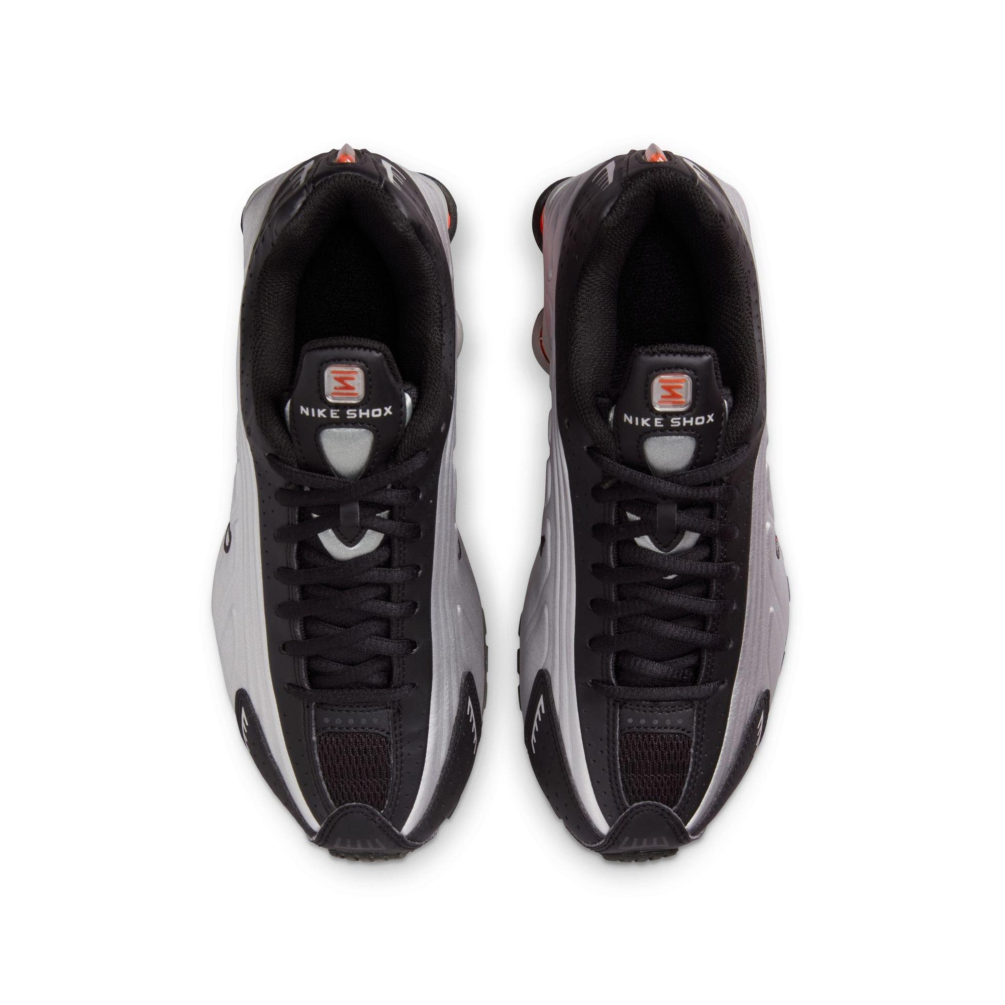 Nike Shox R4 Grade School Boys' "Metallic Silver/Black" Shoe