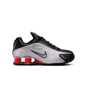 Nike Shox R4 "Metallic Silver/Black" Grade School Boys' Shoe