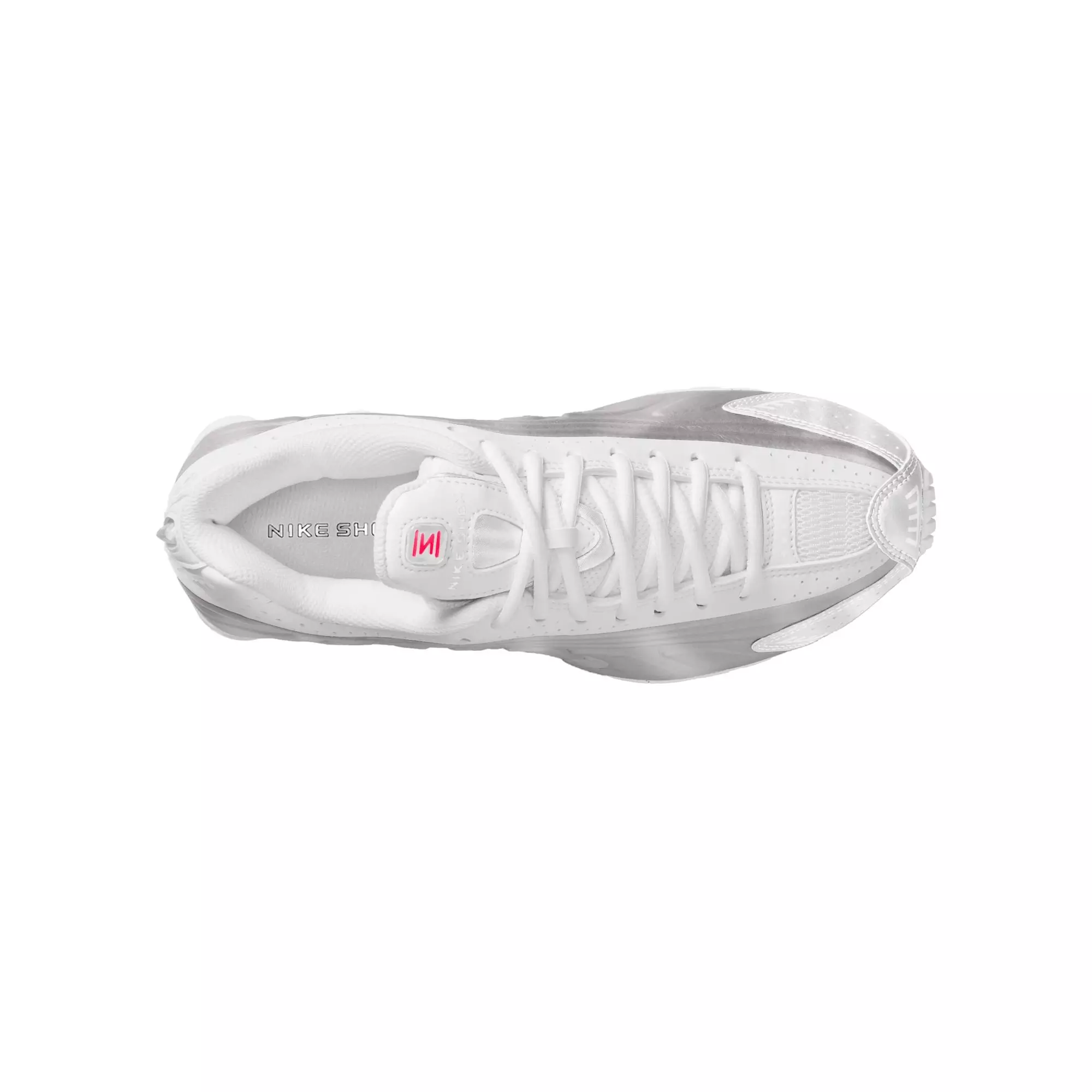 Nike Shox R4 "White/Metallic Silver" Grade School Boys' Shoe​ - WHITE/GREY