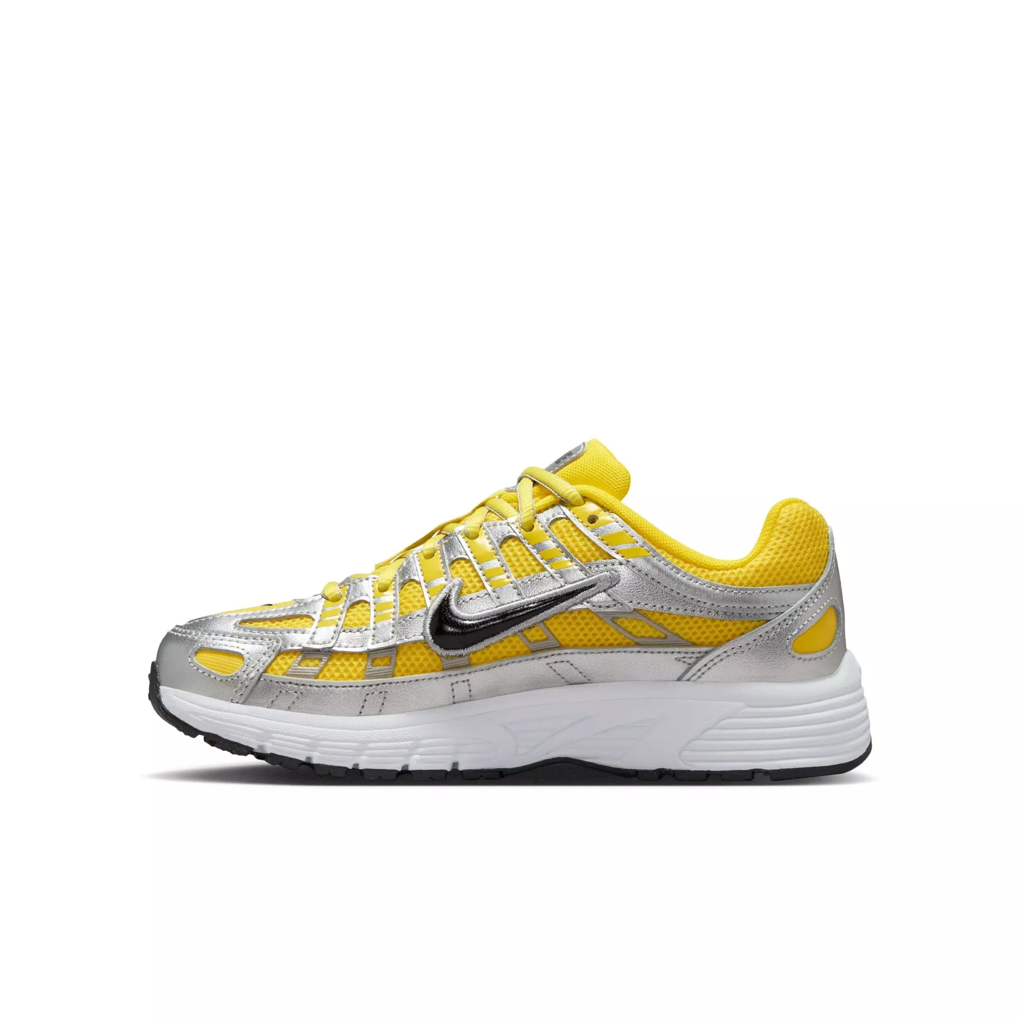 Nike P-6000 "Lightening/Black/Metallic Silver/White" Preschool Boys' Shoe - BLACK/SILVER