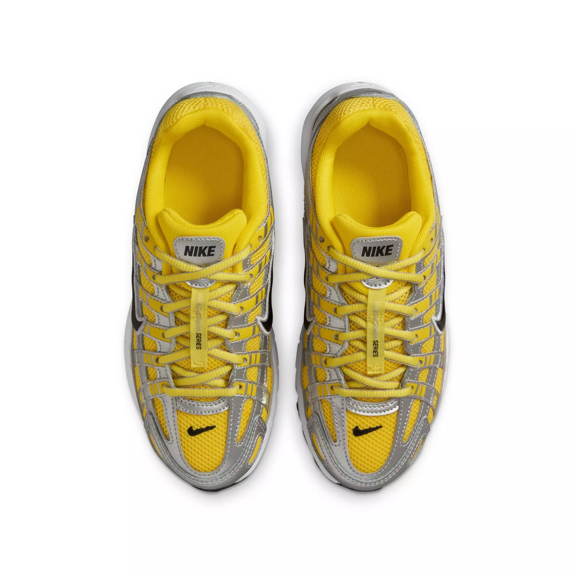 Nike P-6000 "Lightening/Black/Metallic Silver/White" Preschool Boys' Shoe - BLACK/SILVER