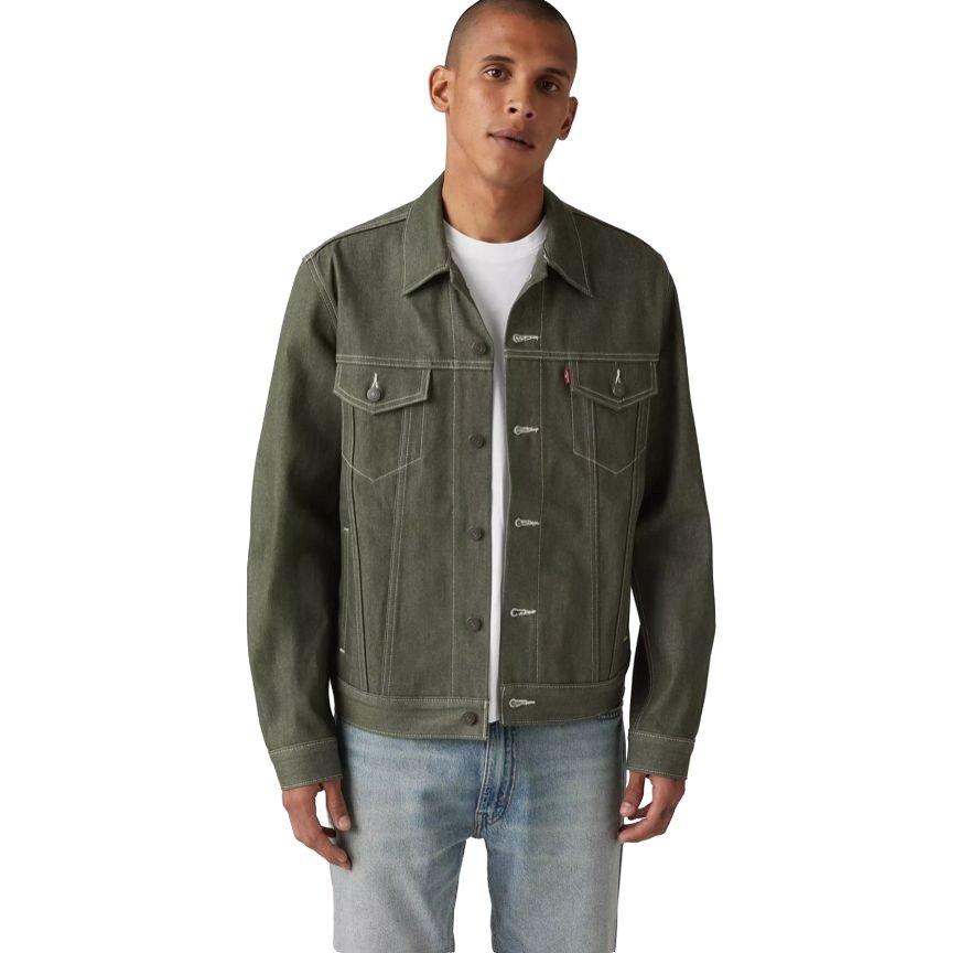 Levi's Men's 501 Green Rigid Trucker Jacket - GREEN