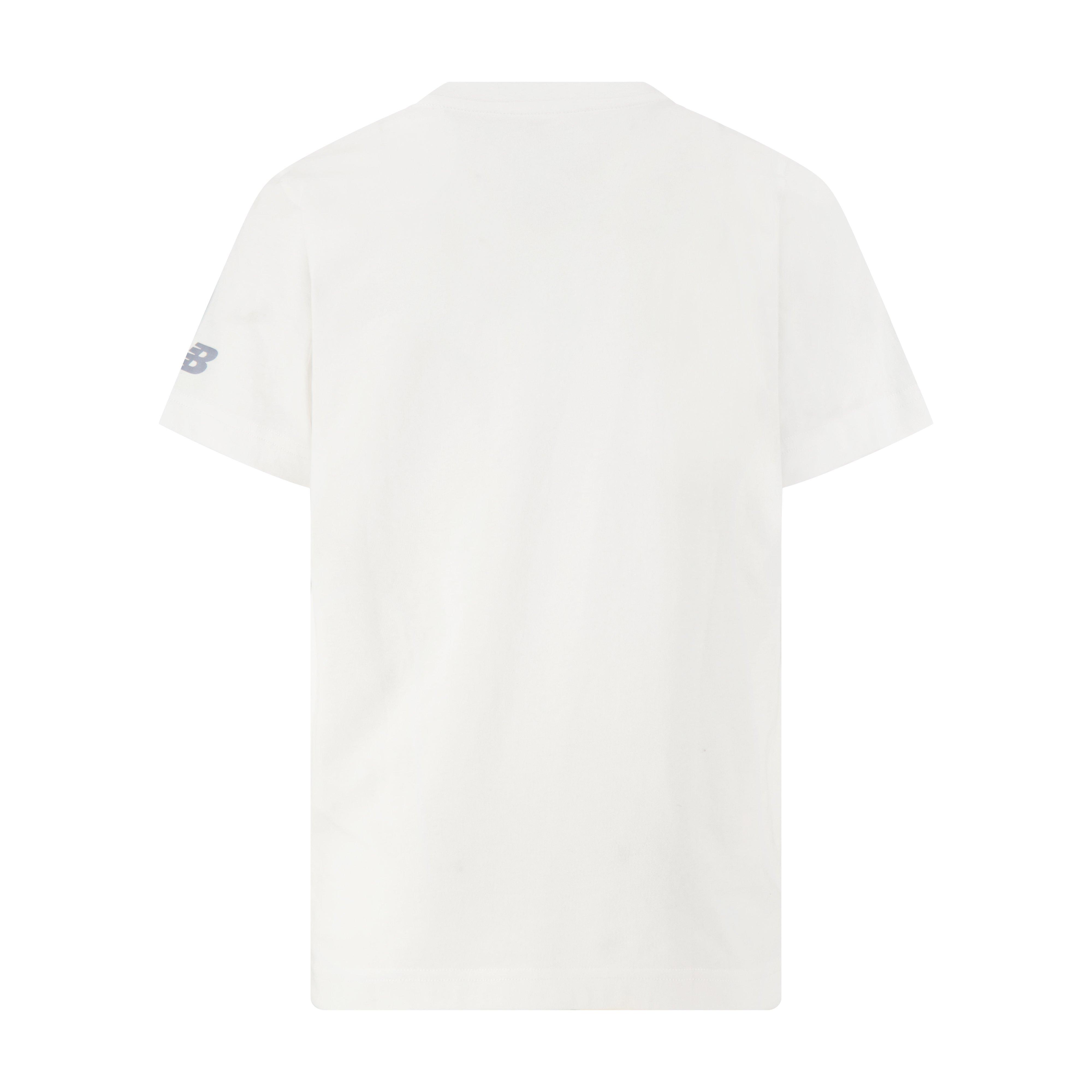 New Balance Multi Big Boys' White/Blue Tee