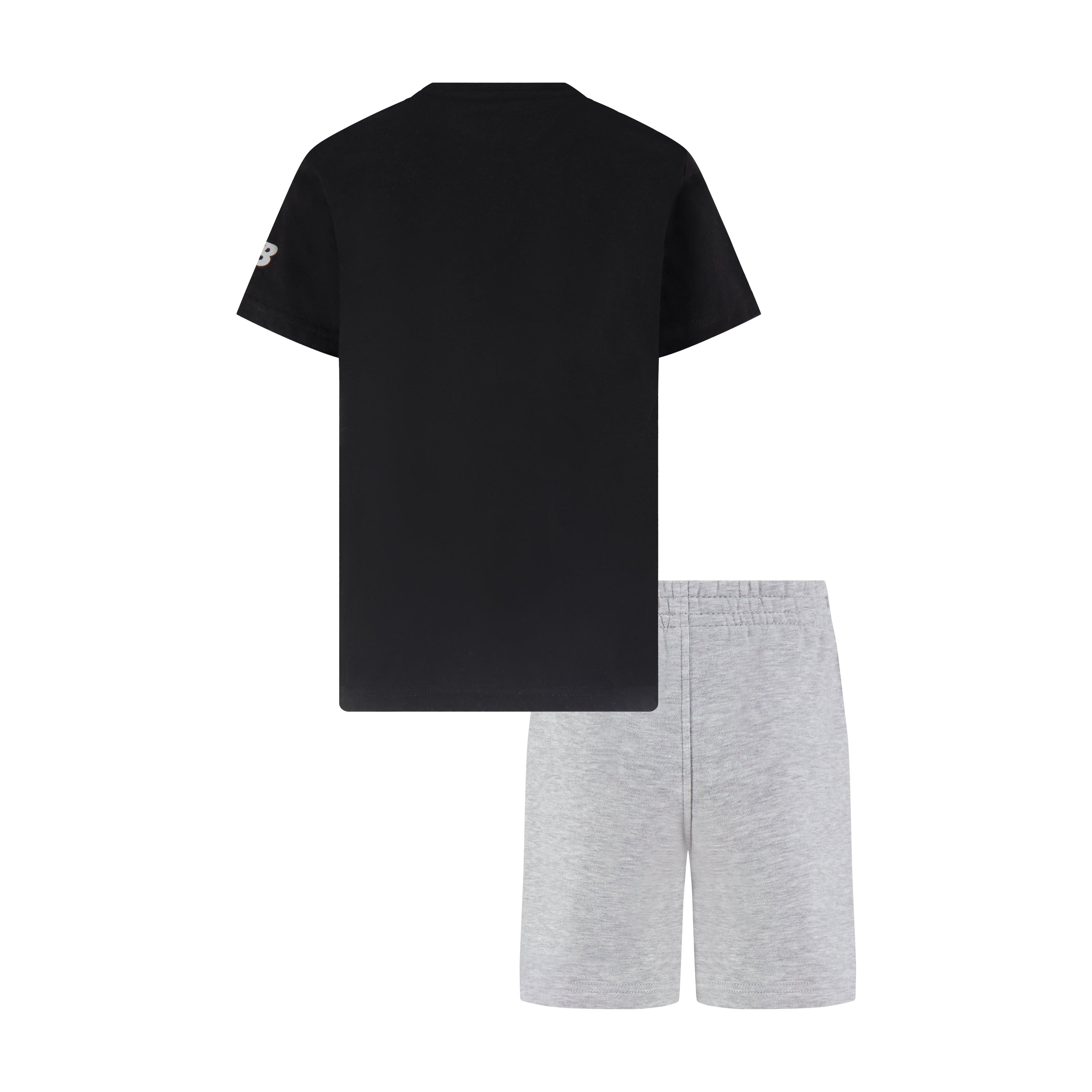 New Balance Short Little Boys' Black/Grey Set