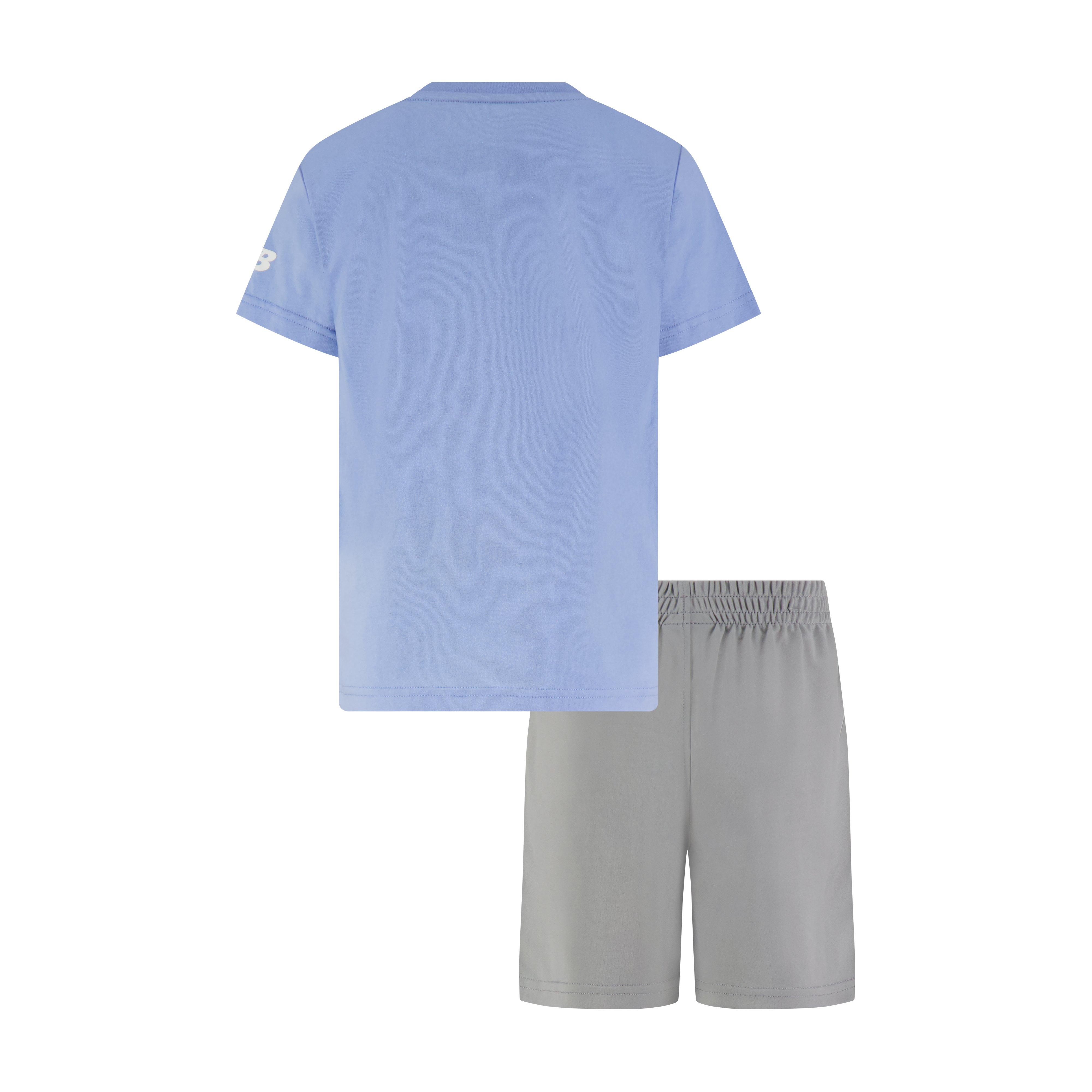 New Balance Electric Sky Short Little Boys' Slate Set
