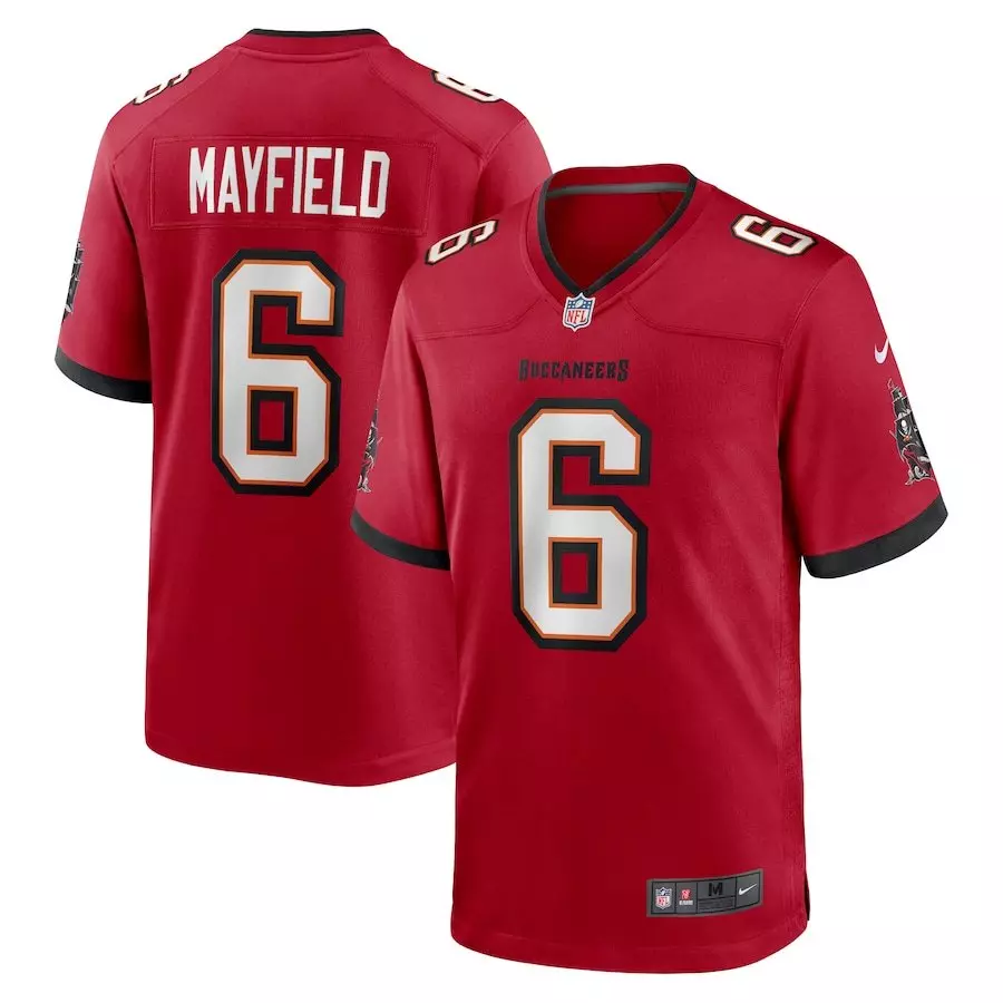 Nike Tampa Bay Buccaneers 2025 Baker Mayfield Game Jersey-Red - RED