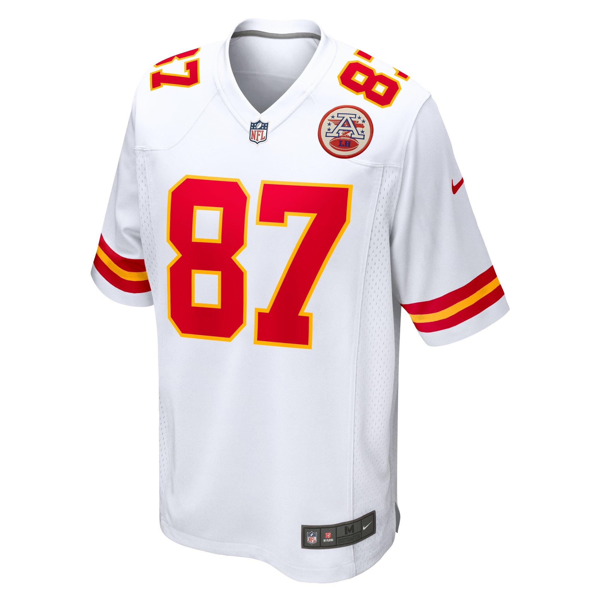 Nike Men's Kansas City Chiefs 2025 Travis Kelce Game Jersey-White - WHITE Thumbnail View 1