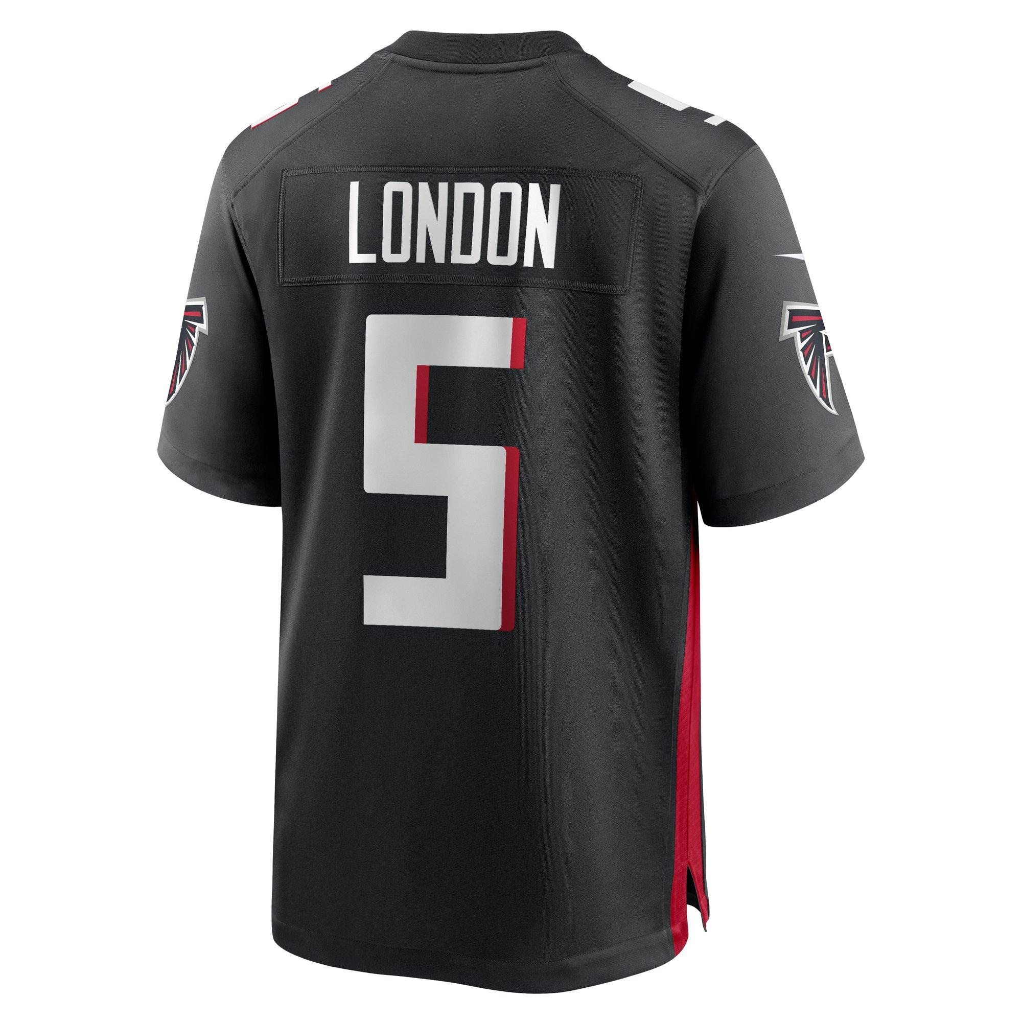 Nike Men's Atlanta Falcons 2025 Drake London Game Jersey-Black - BLACK Thumbnail View 2