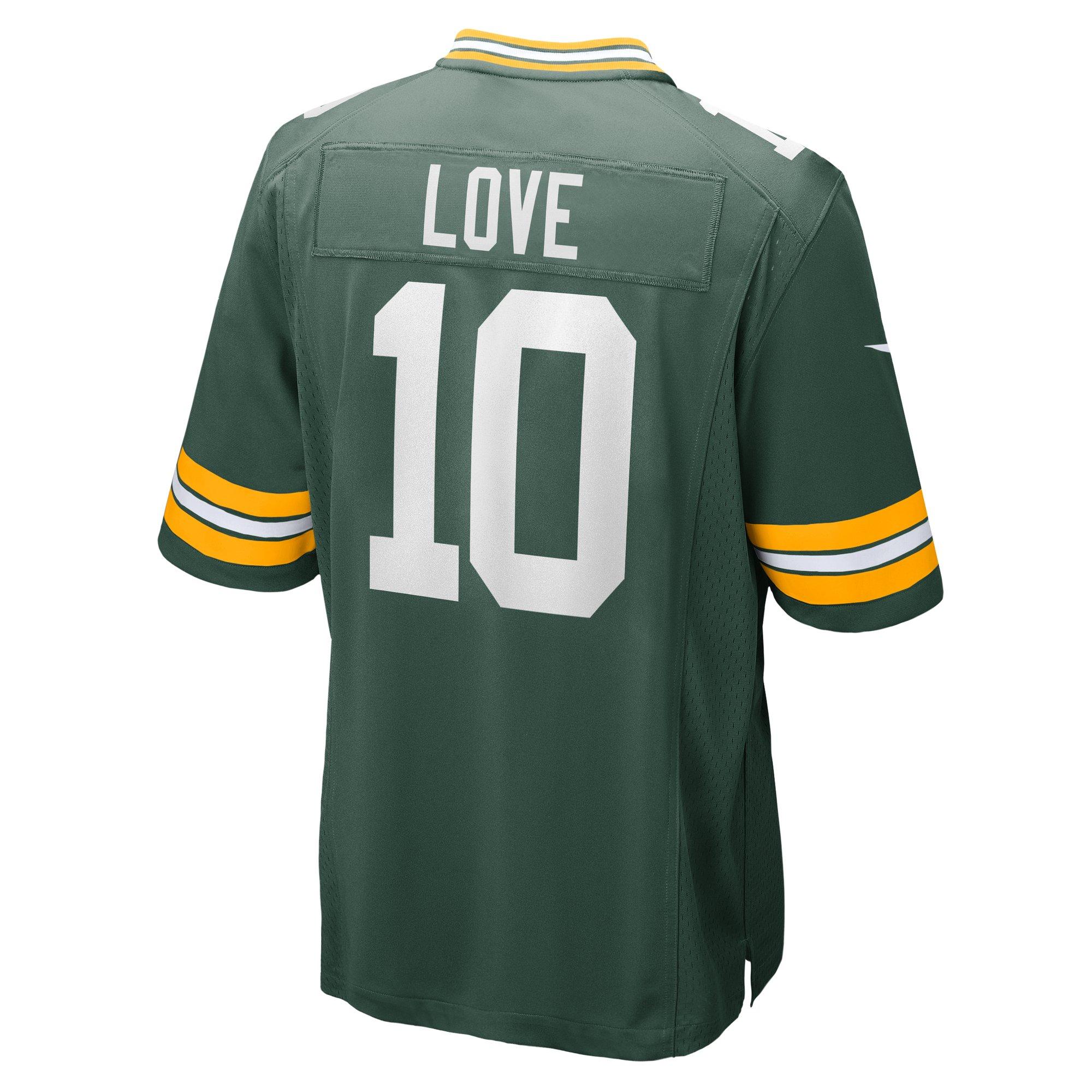 Nike Men's Green Bay Packers 2025 Jordan Love Game Jersey-Green - GREEN Thumbnail View 2