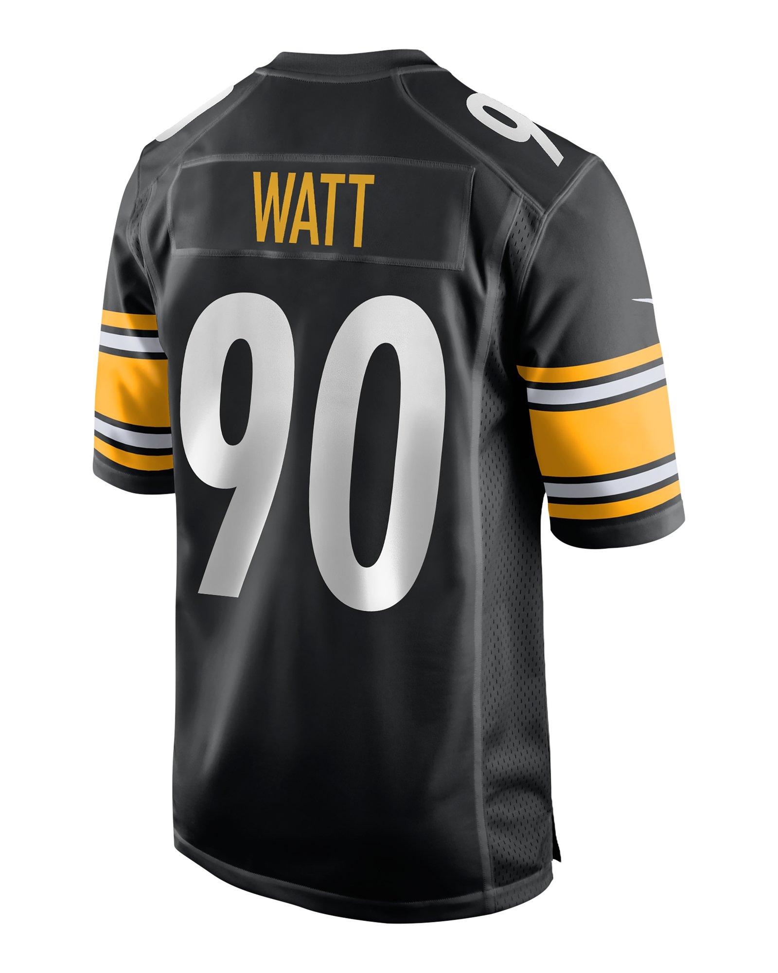 Nike Men's Pittsburgh Steelers 2025 TJ Watt Game Jersey-Black! - BLACK Thumbnail View 2