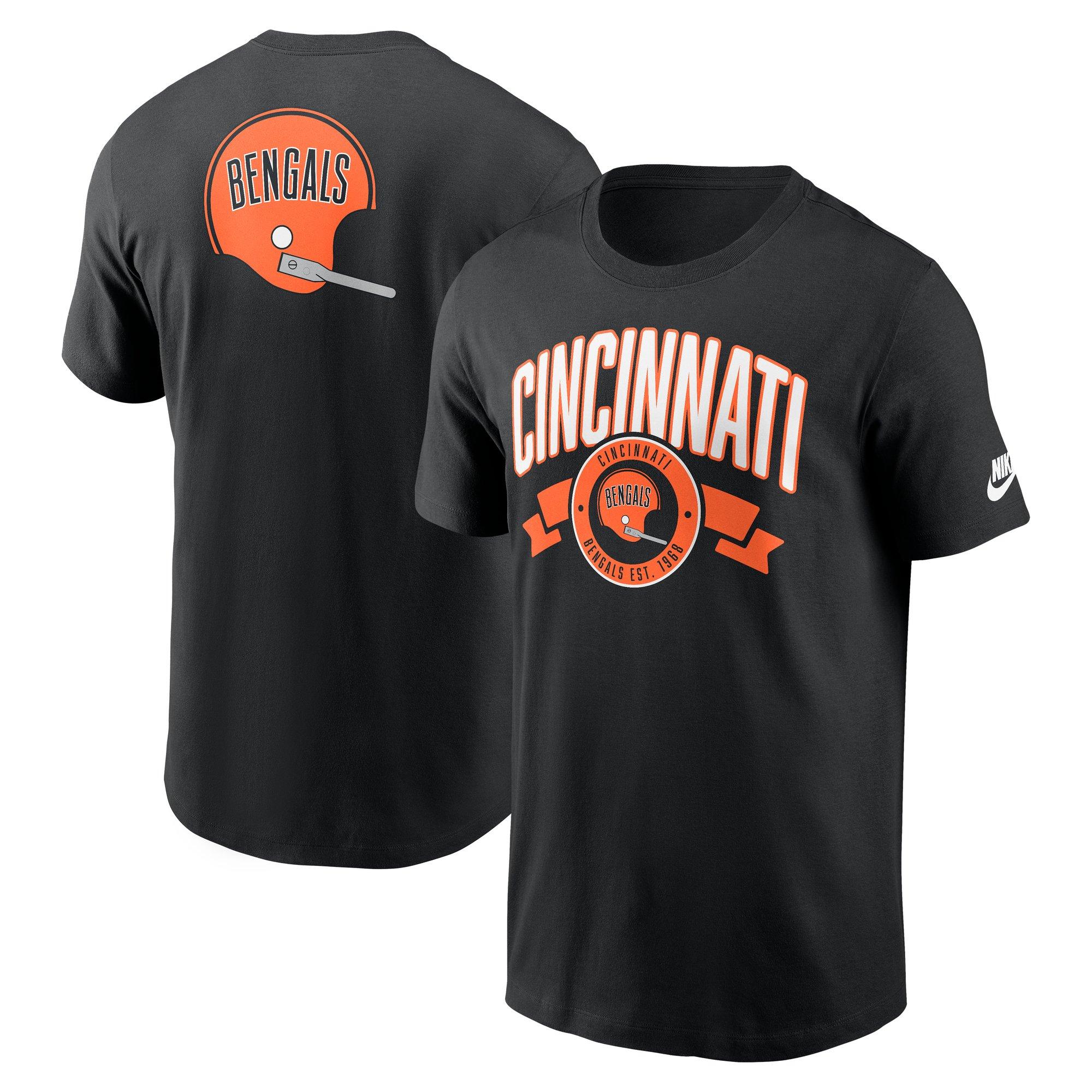 Nike Cincinnati Bengals Rewind Back Hit Tee-Black - BLACK Thumbnail View 3