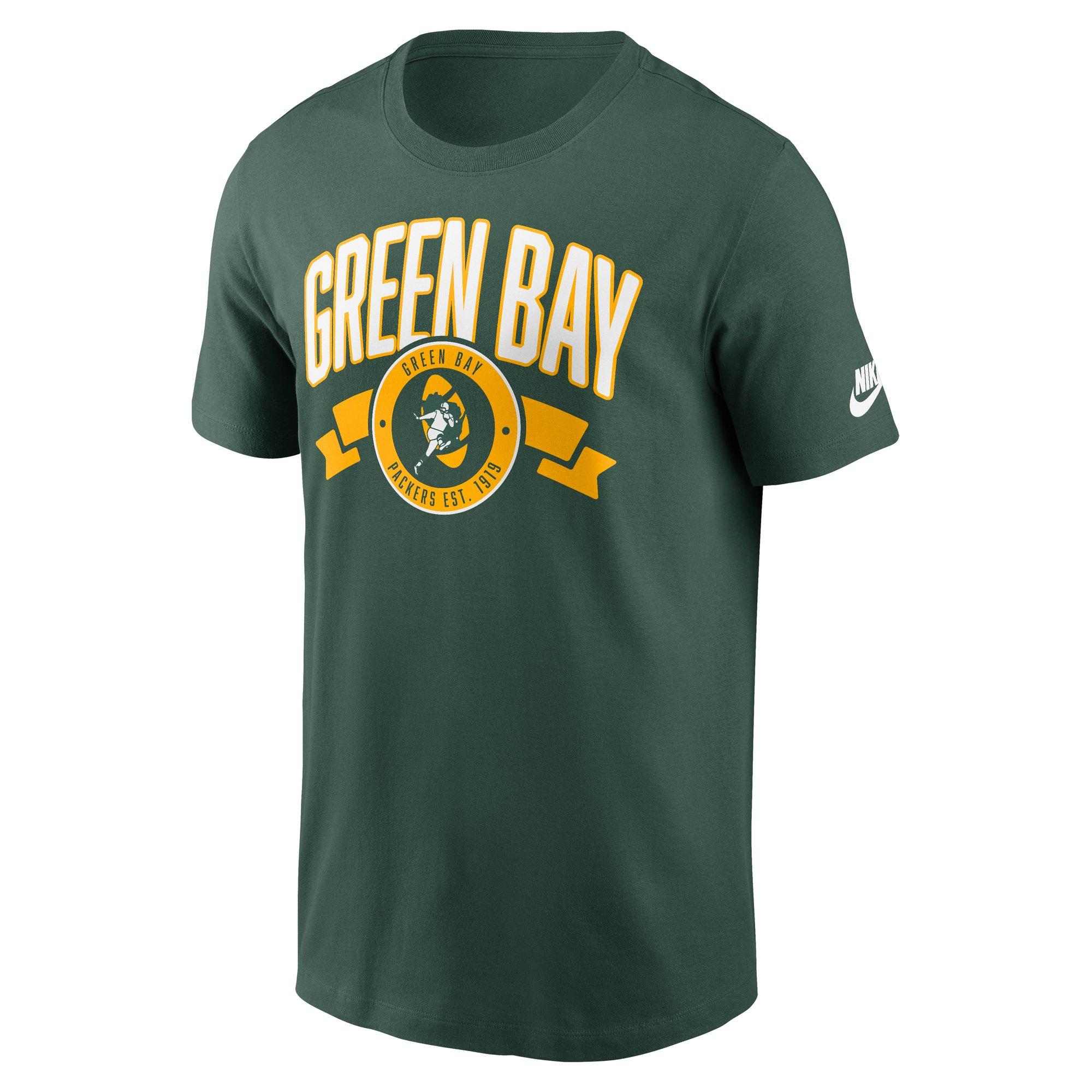 Nike Green Bay Packers Rewind Back Hit Tee-Green - GREEN Thumbnail View 1