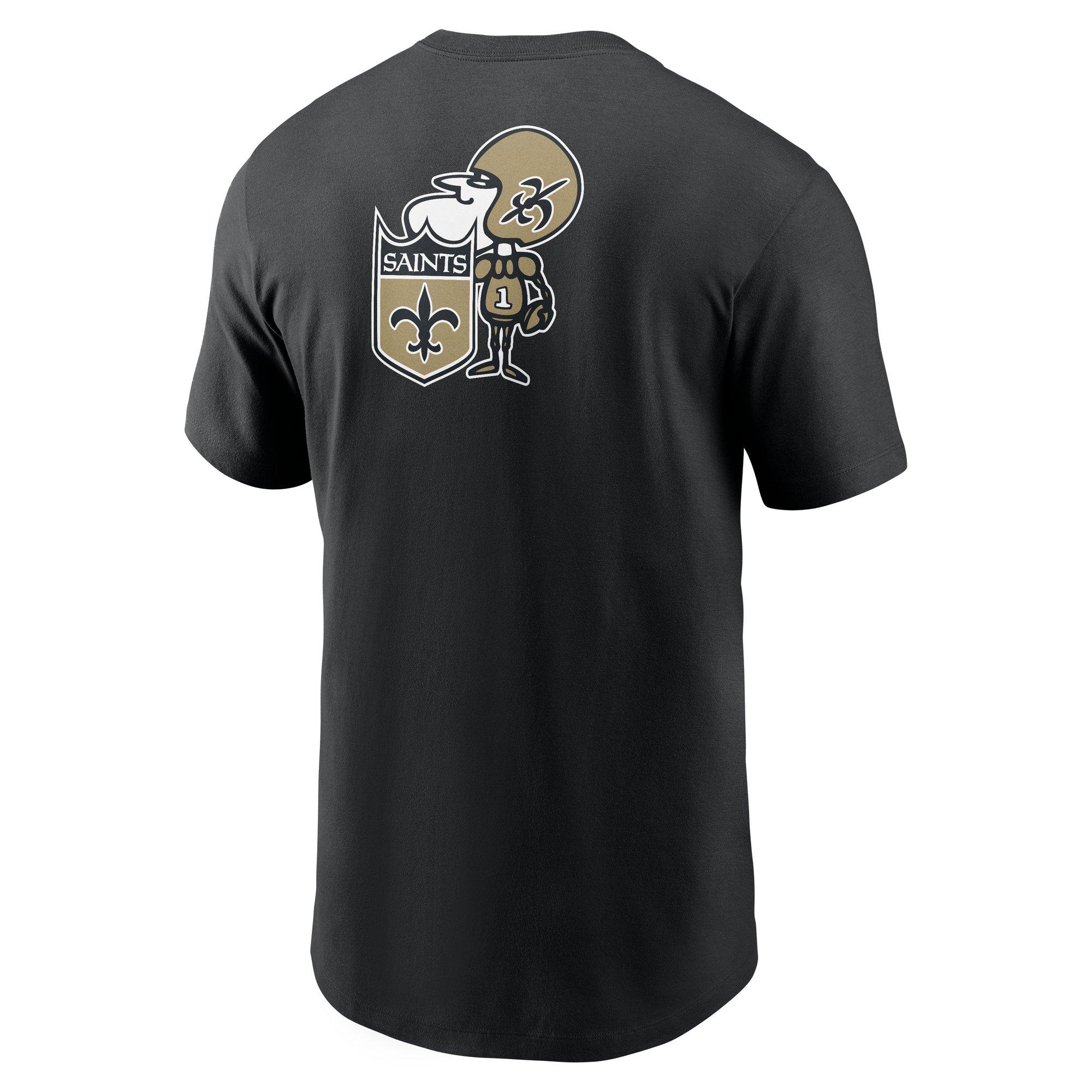 Nike New Orleans Saints Rewind Back Hit Tee-Black - BLACK Thumbnail View 2