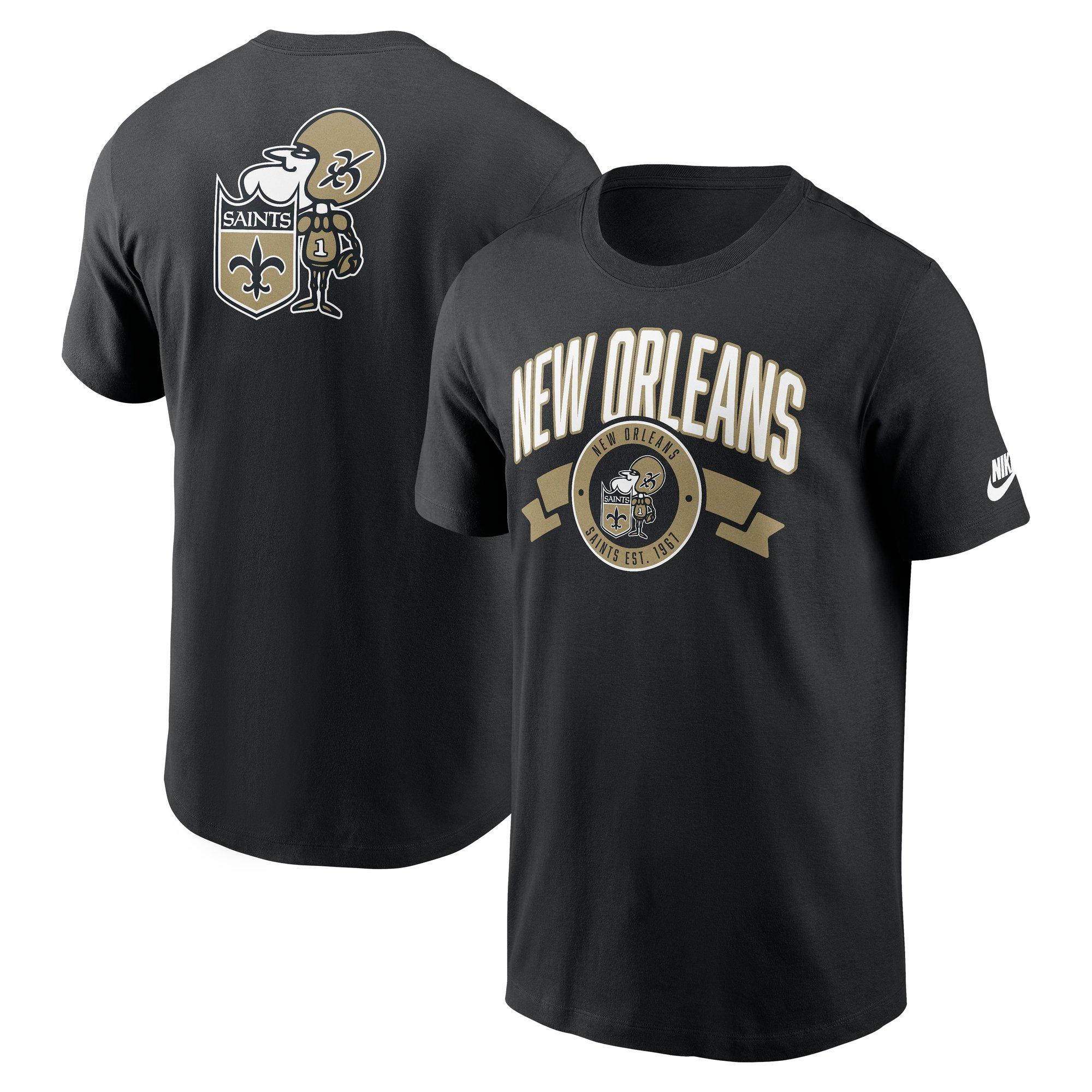 Nike New Orleans Saints Rewind Back Hit Tee-Black - BLACK Thumbnail View 3