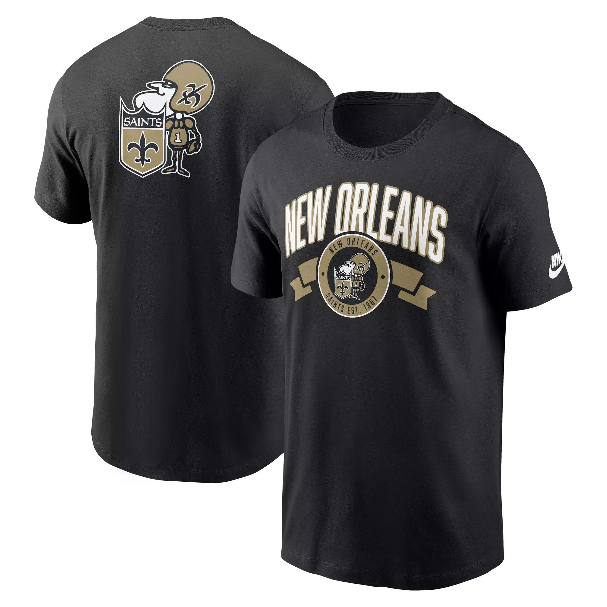 Nike New Orleans Saints Rewind Back Hit Tee-Black - BLACK