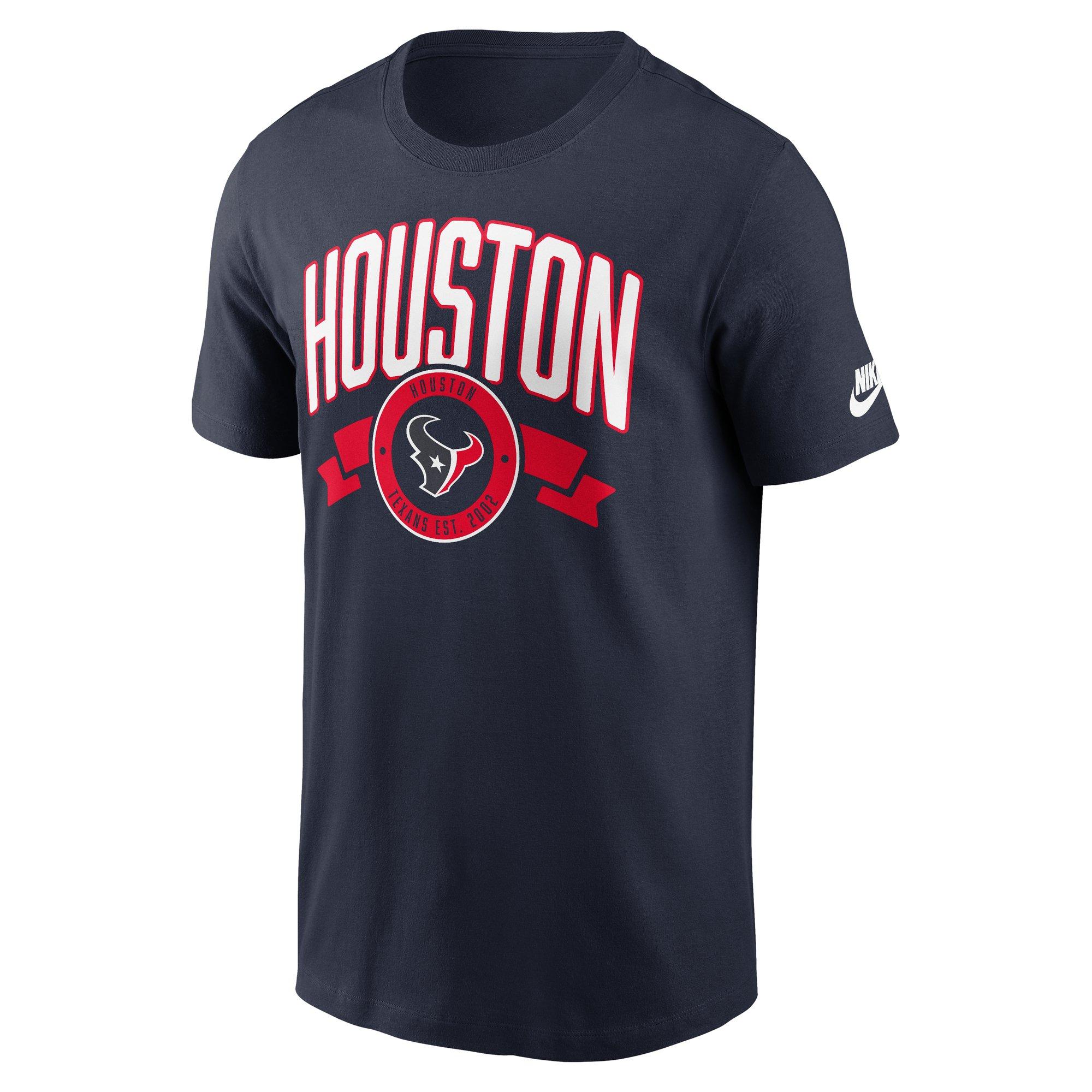 Nike Houston Texans Rewind Back Hit Tee-Navy - NAVY Thumbnail View 1