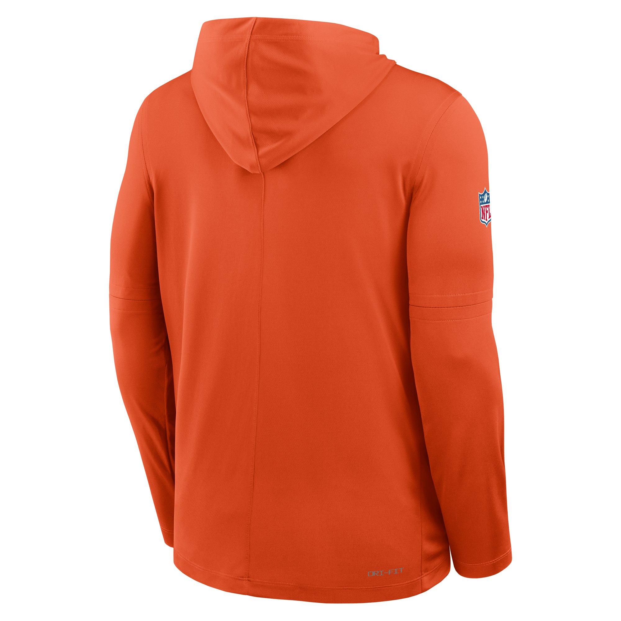 Nike Cincinnati Bengals Long Sleeve Hoodie Tee-Orange - ORANGE Thumbnail View 2