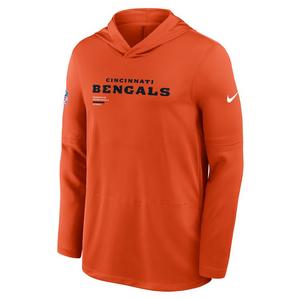 Nike Cincinnati Bengals Long Sleeve Hoodie Tee-Orange