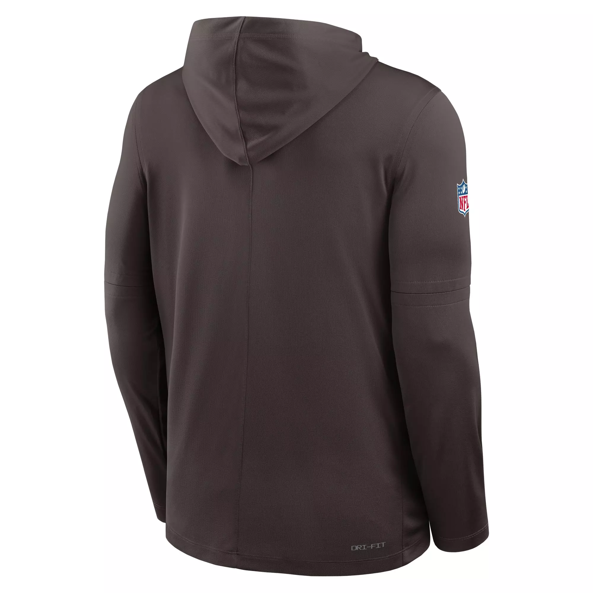 Nike Cleveland Browns Long Sleeve Hoodie Tee-Brown - BROWN