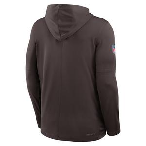 Nike Cleveland Browns Long Sleeve Hoodie Tee-Brown