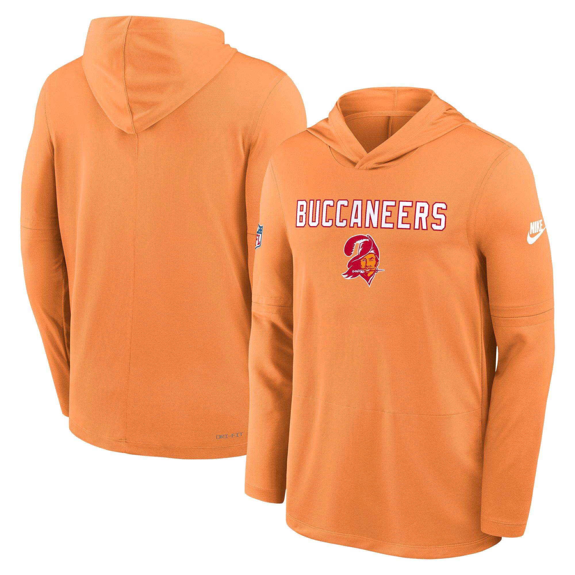 Nike Tampa Bay Buccaneers Long Sleeve Hoodie Tee-Orange - ORANGE Thumbnail View 3