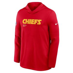 Nike Kansas City Chiefs Long Sleeve Hoodie Tee-Red