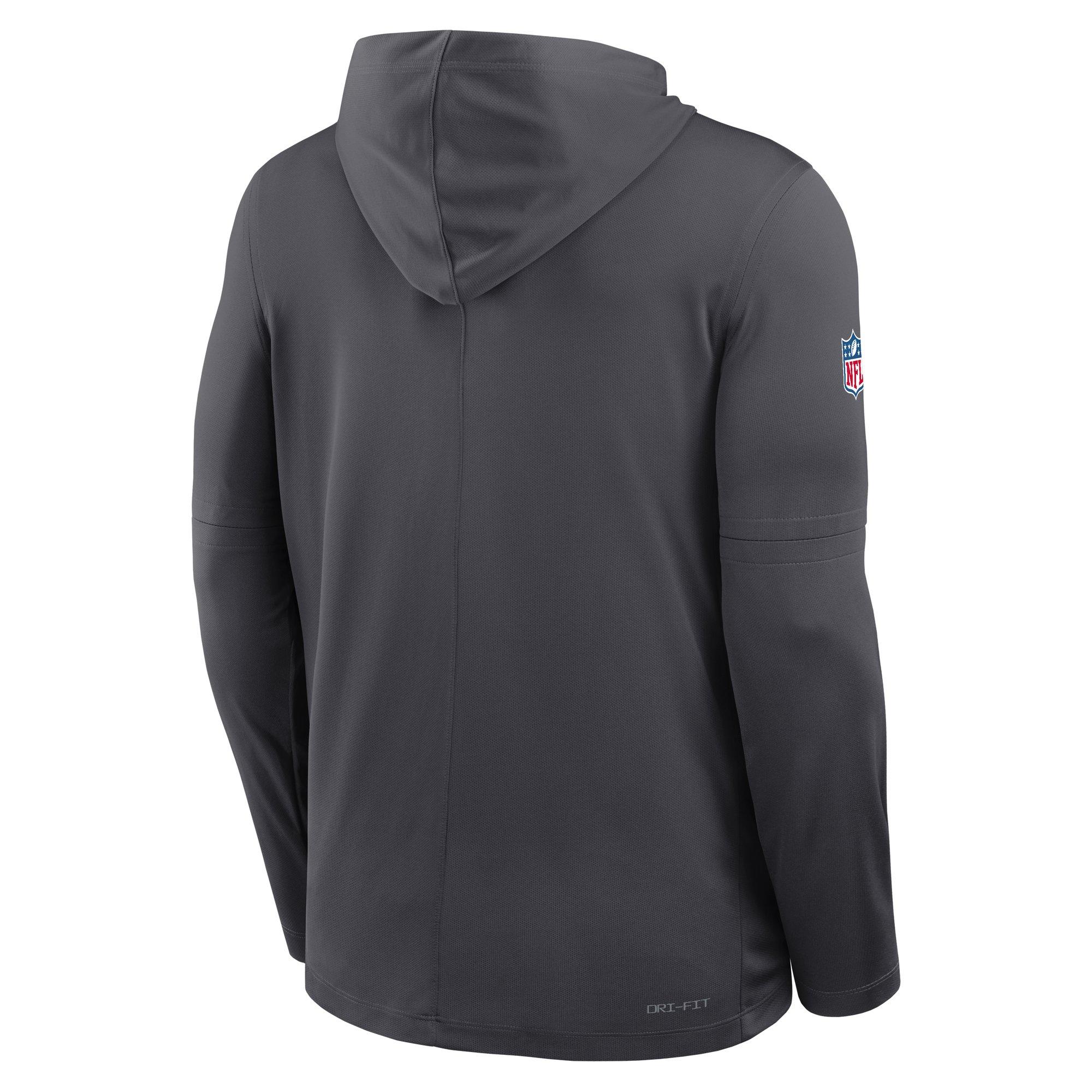 Nike Jacksonville Jaguars Long Sleeve Hoodie Tee-Grey - GREY Thumbnail View 2