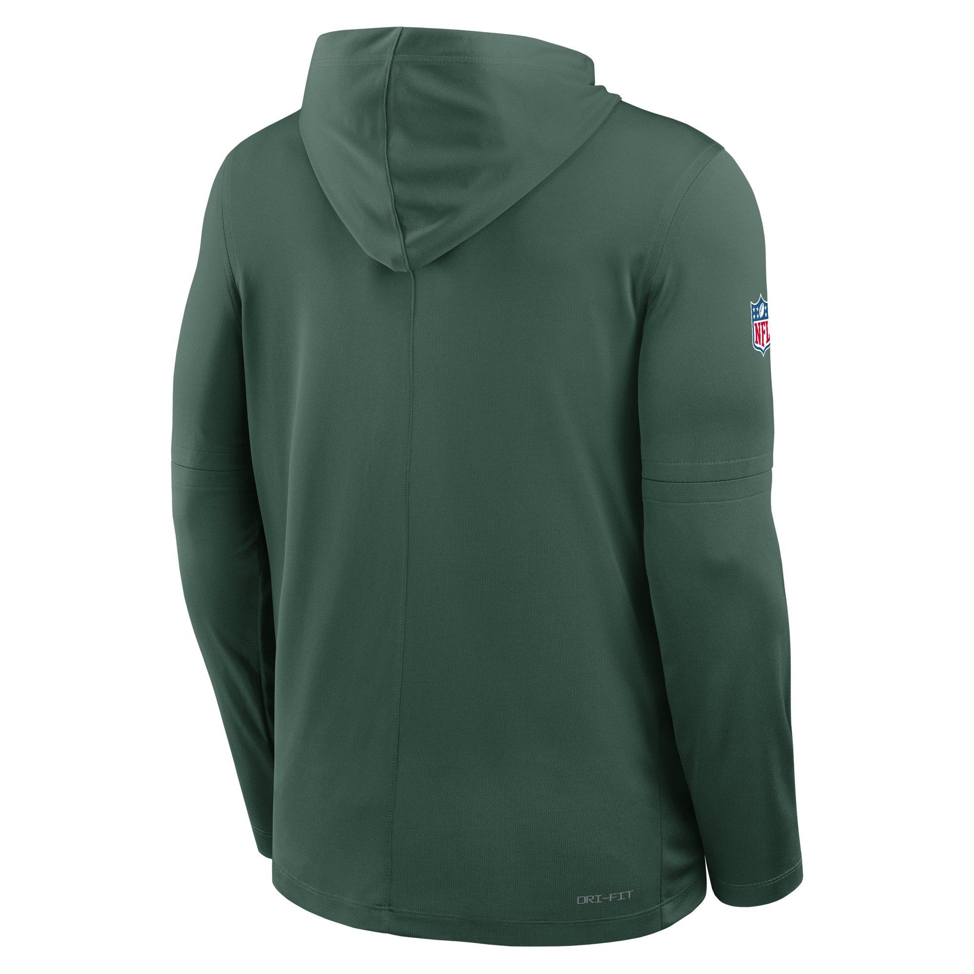 Nike Green Bay Packers Long Sleeve Hoodie Tee-Green - GREEN Thumbnail View 2