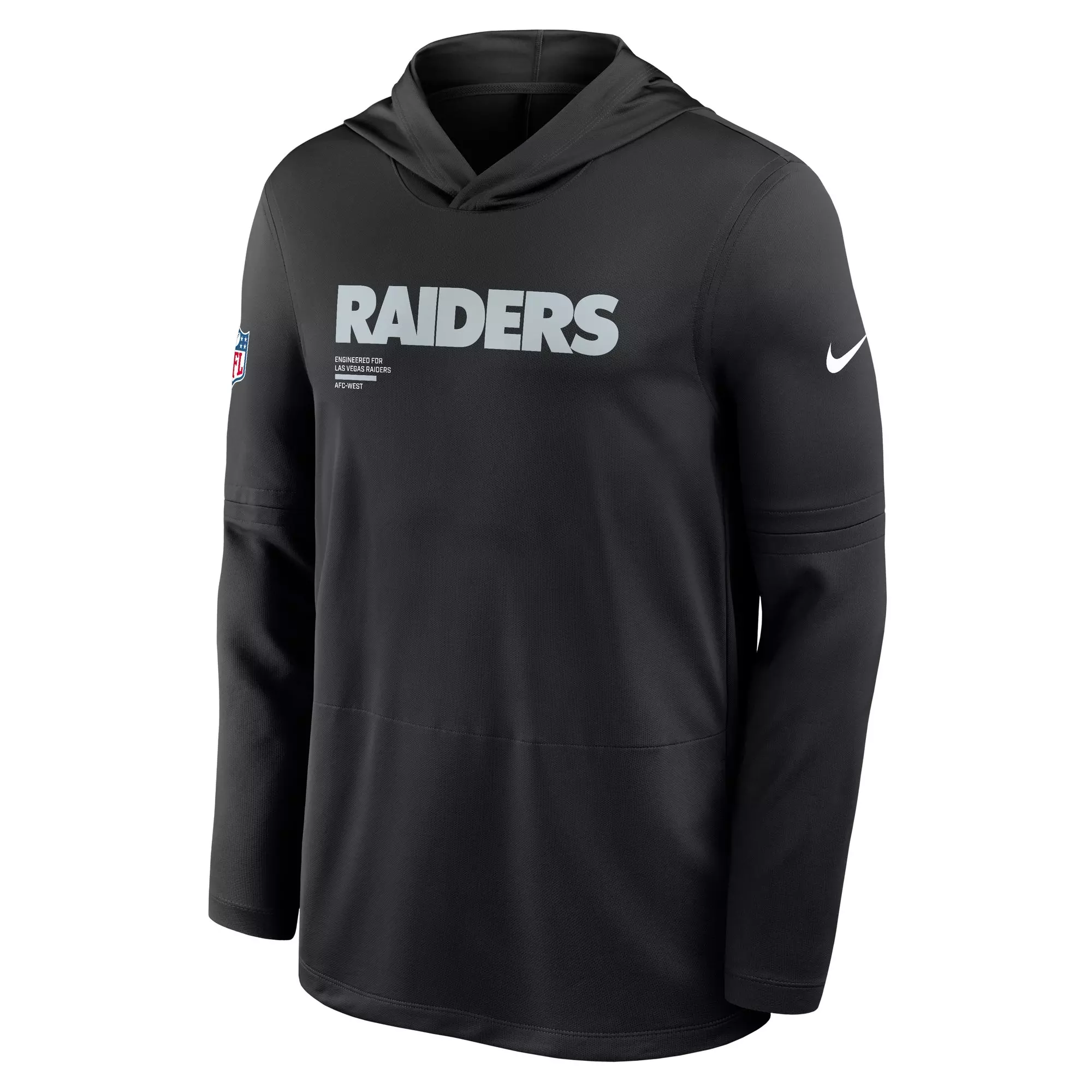 Nike Las Vegas Raiders Long Sleeve Hoodie Tee - Black - BLACK