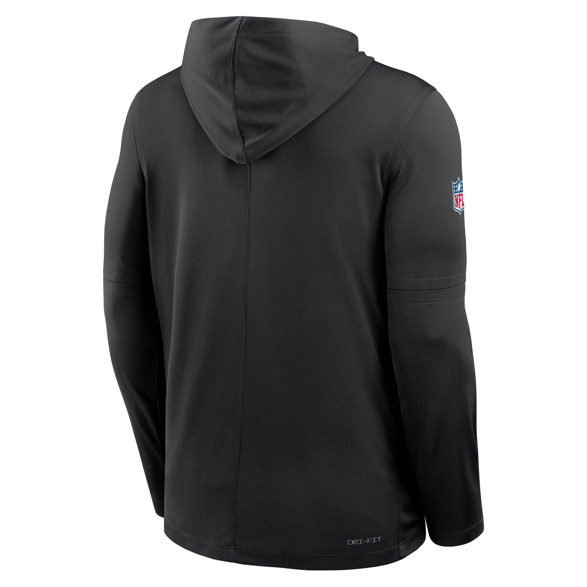 Nike Los Vegas Raiders Long Sleeve Hoodie Tee-Black - BLACK Thumbnail View 2