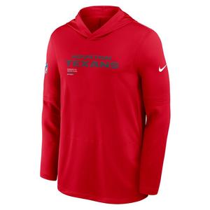 Nike Houston Texans Long Sleeve Hoodie Tee-Red