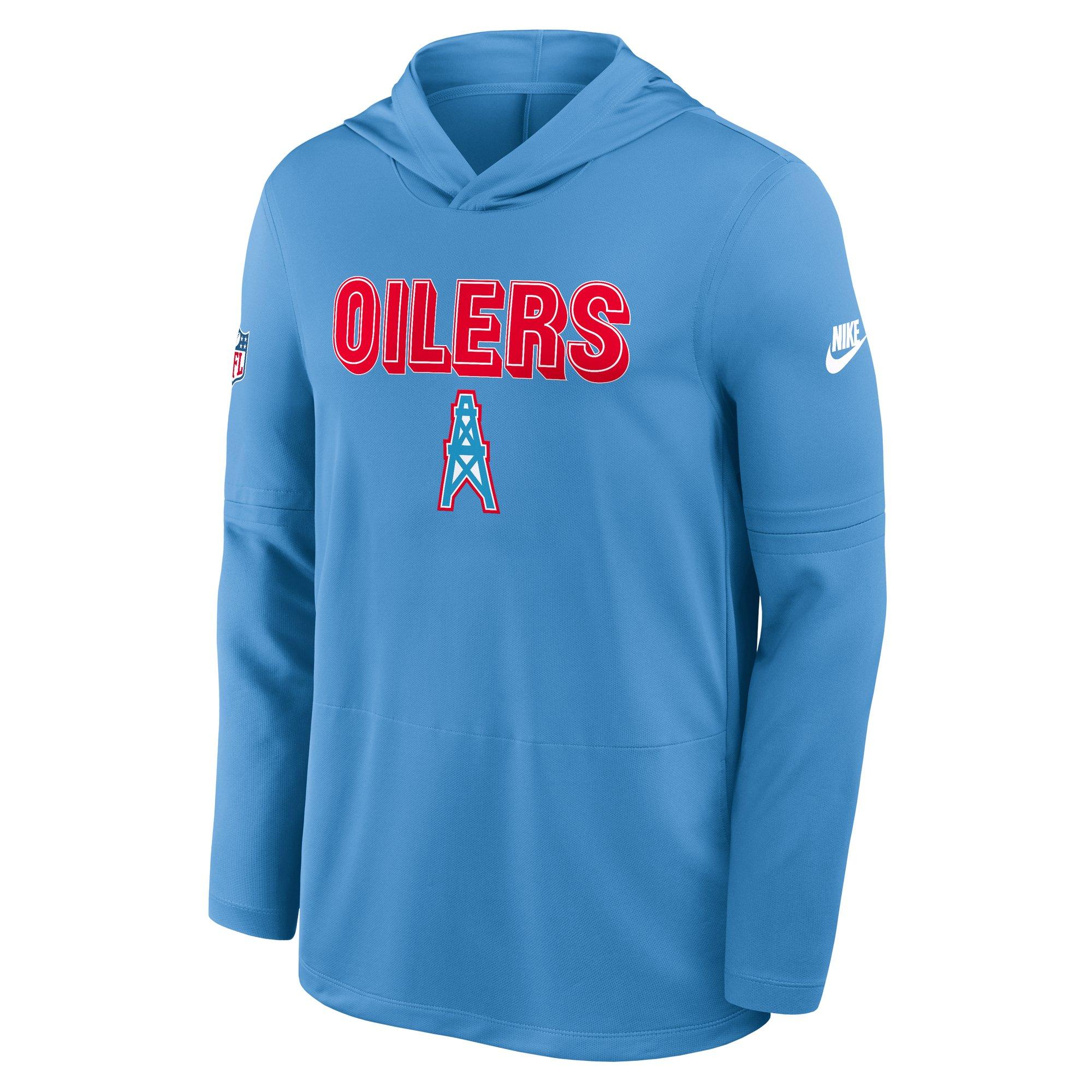 Nike Tennessee Titans Long Sleeve Hoodie Tee-Light Blue - LT BLUE Thumbnail View 1