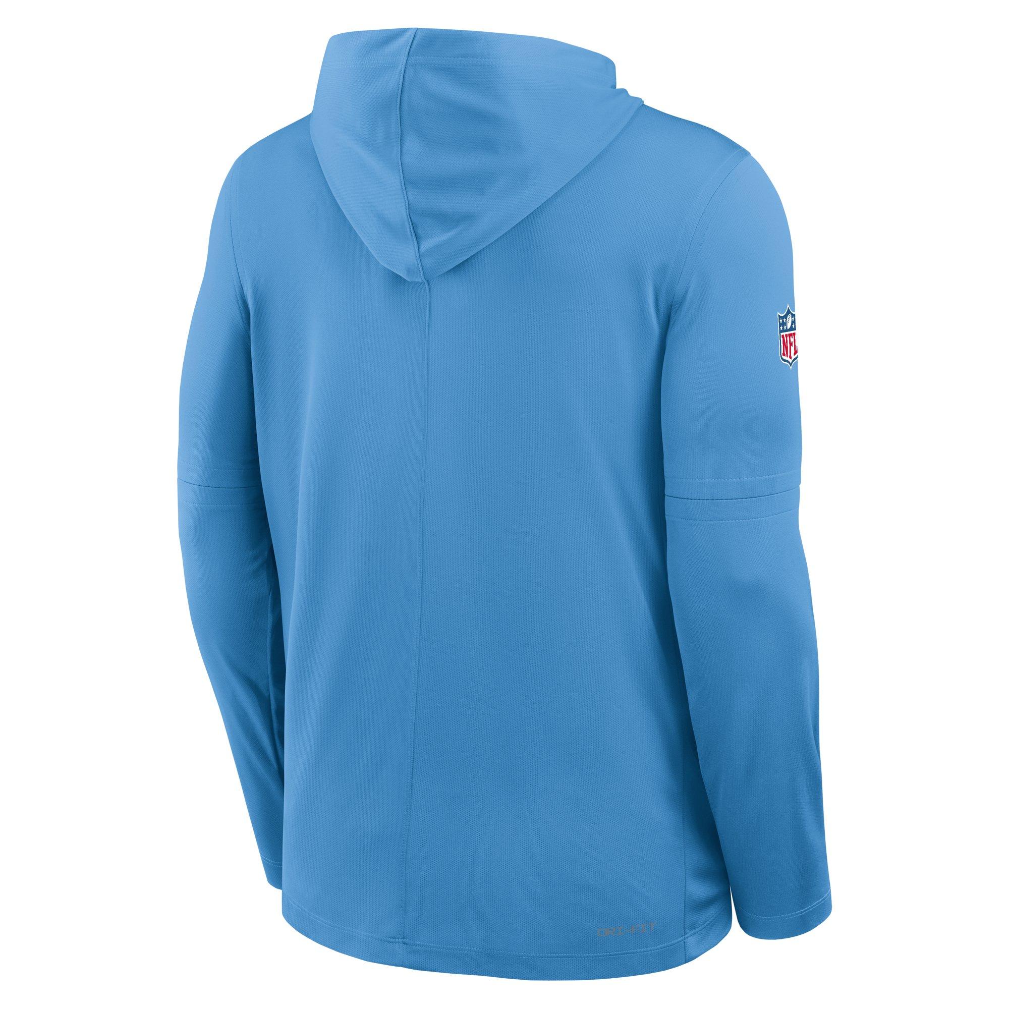 Nike Tennessee Titans Long Sleeve Hoodie Tee-Light Blue - LT BLUE Thumbnail View 2
