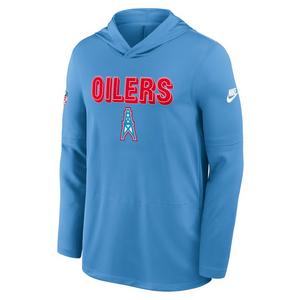Nike Tennessee Titans Long Sleeve Hoodie Tee-Light Blue