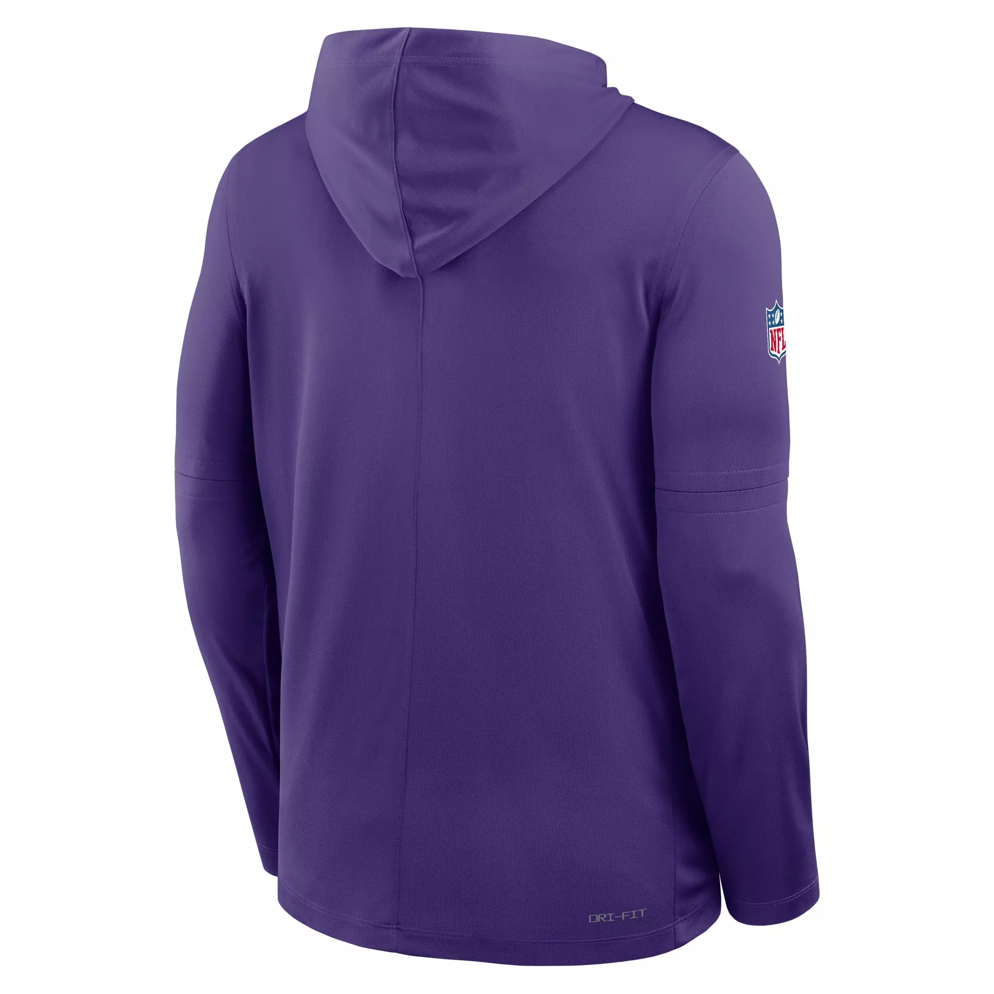 Nike Minnesota Vikings Long Sleeve Hoodie Tee-Purple - PURPLE