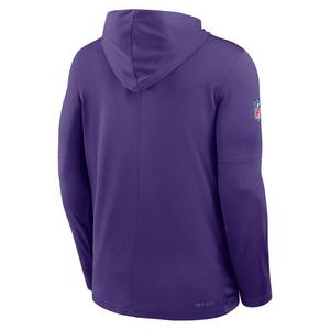 Nike Minnesota Vikings Long Sleeve Hoodie Tee-Purple